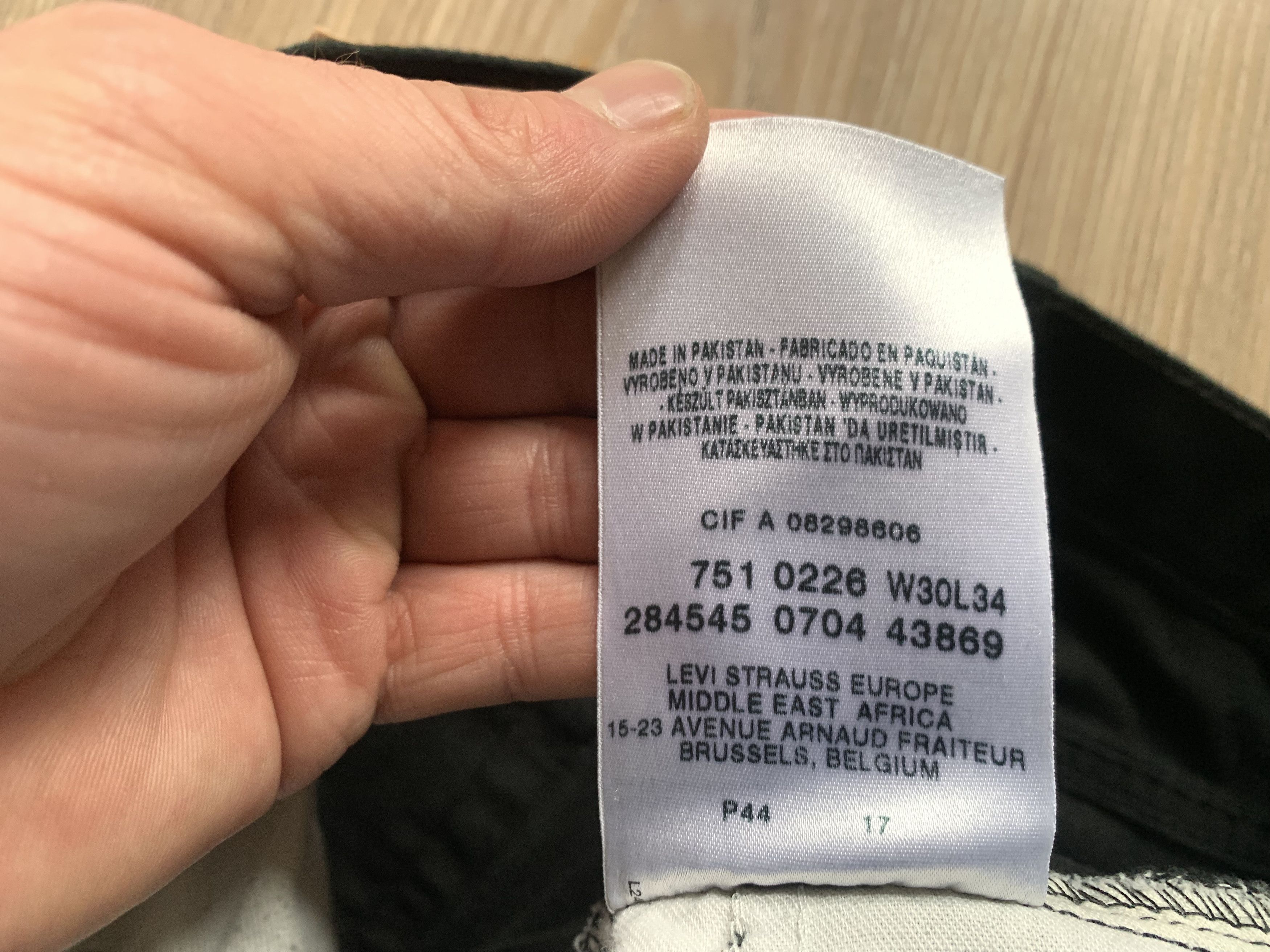Levi's Levi’s 751 Black Straight Fit Jeans Size US 30 / EU 46 - 9 Thumbnail