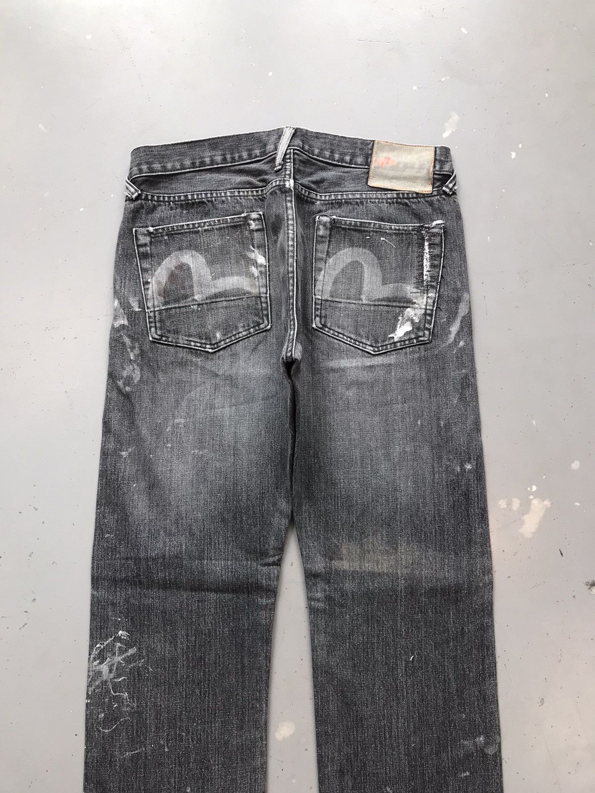 Japanese Brand × Vintage Vintage Evisu inspired salvage paint splatter skinny denim Size US 32 / EU 48 - 10 Thumbnail