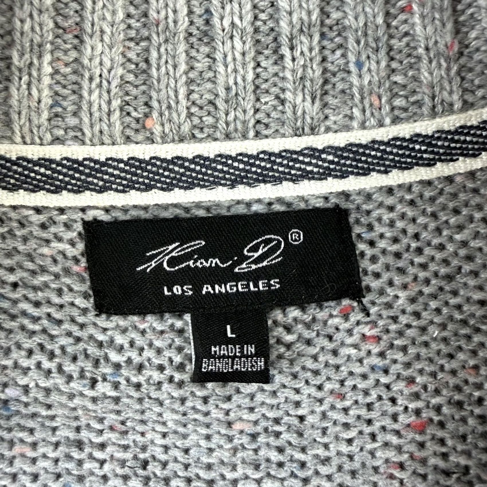 Vintage Kian D Sweater Mens Large Gray 1/4 Zip Mock Neck Knit Casual Size US L / EU 52-54 / 3 - 3 Thumbnail