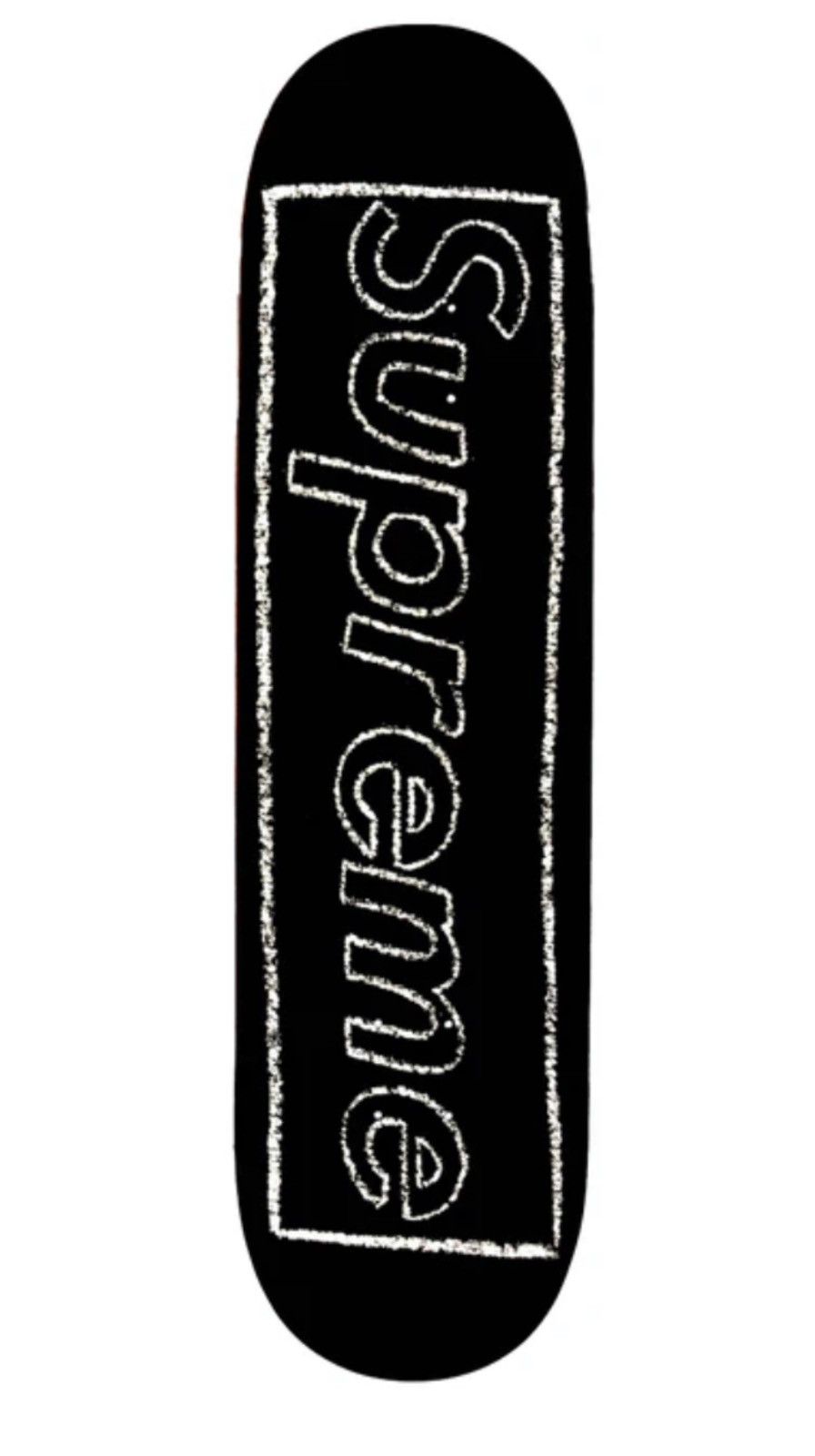 image of Kaws Chalk Skate Deck in Black, Men's