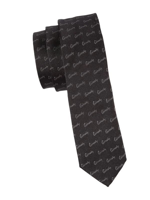Givenchy o1srvl11e1224 Size: OS/Logo Silk Tie in Black Size ONE SIZE - 1 Preview