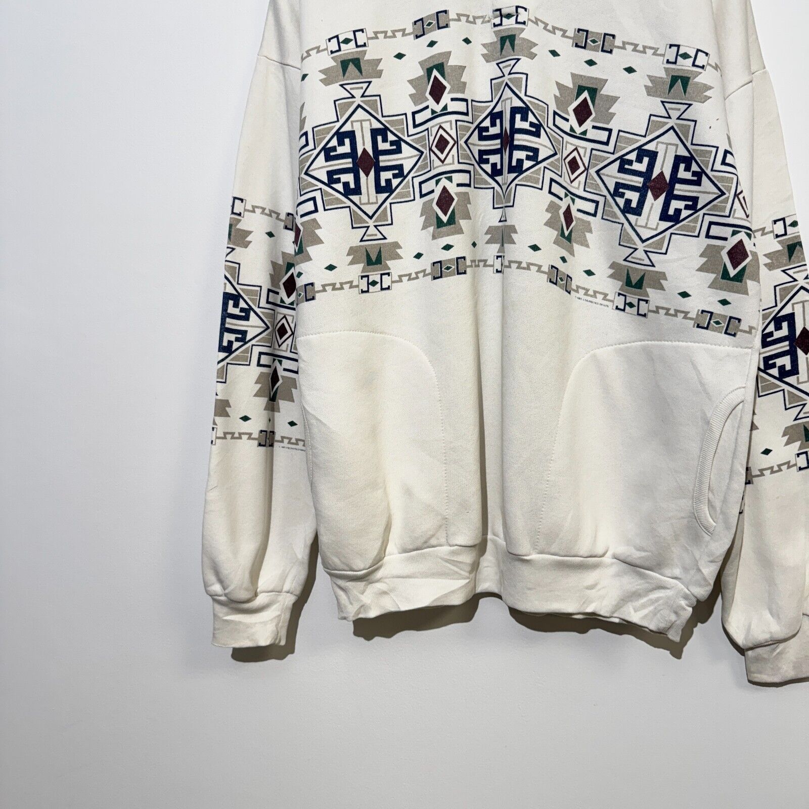 Vintage Vintage Unisex White Cotton Crewneck Size L Aztec 90s Y2k Size US L / EU 52-54 / 3 - 4 Thumbnail