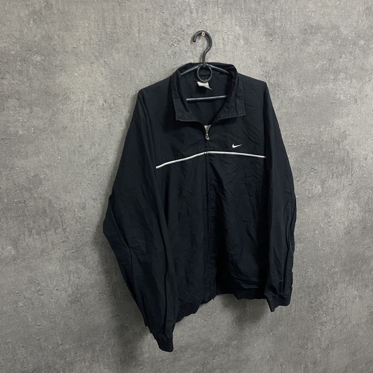 Nike Vintage Y2K Nike Track Jacket Nylon Top Striped Swoosh Size US L / EU 52-54 / 3 - 3 Thumbnail
