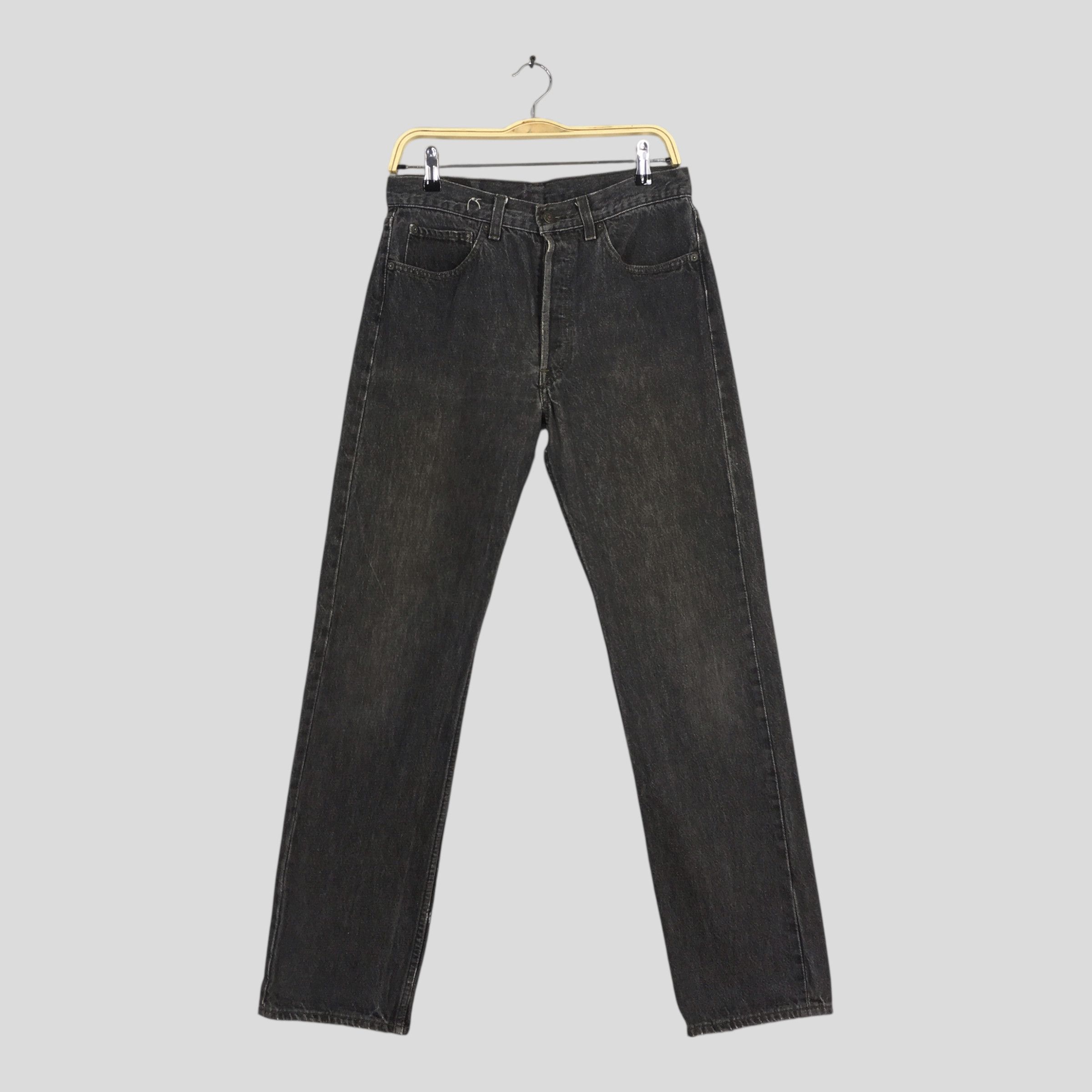 Levi's Size 29x30 Vintage 90s Levi's 501 Faded Black Jeans S277 Size US 29 - 1 Thumbnail