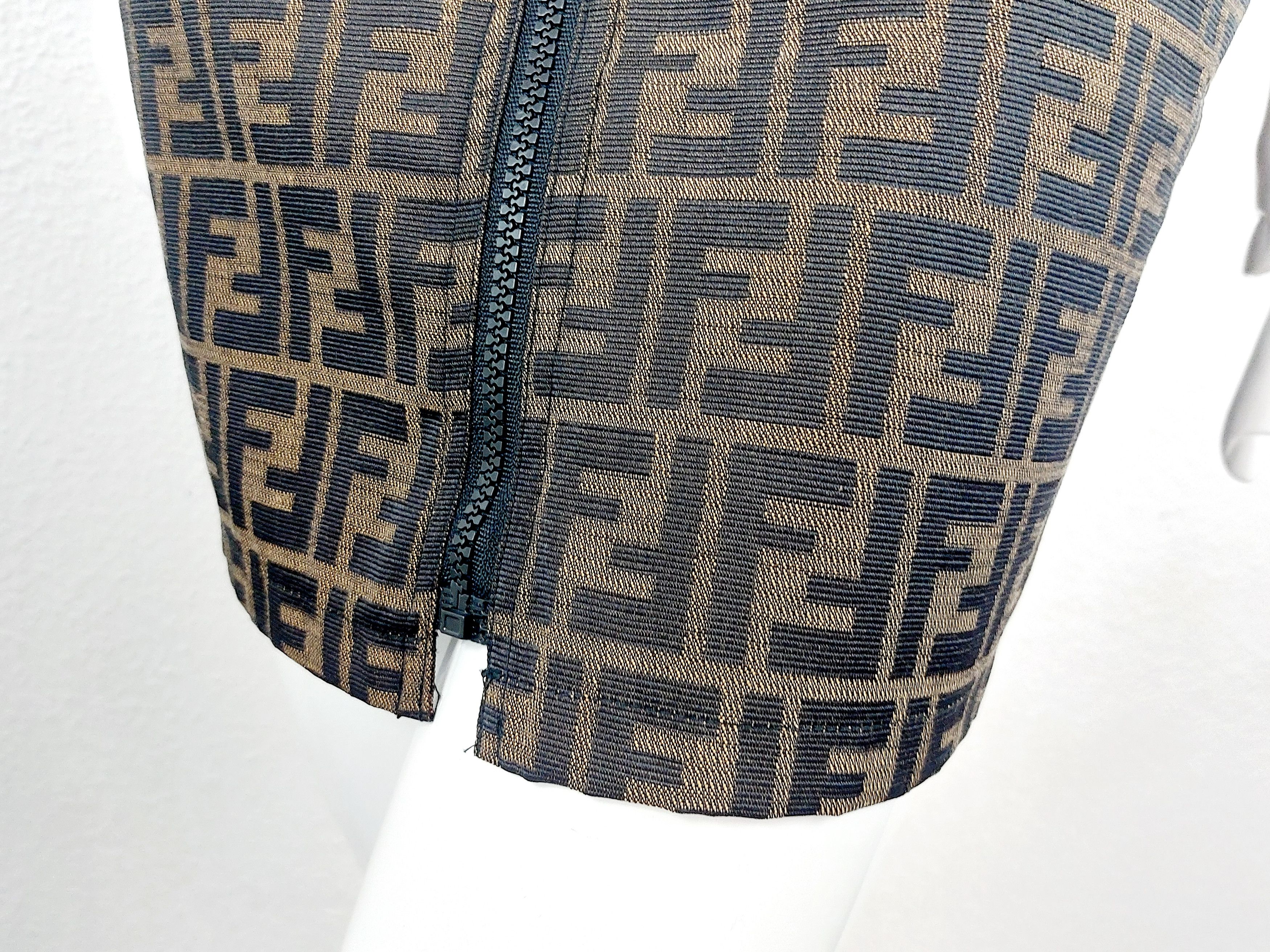 Fendi Fendi Zucca FF Archive Monogram FF 90’s Mini Pencil Skirt Size 27" / US 4 / IT 40 - 6 Thumbnail