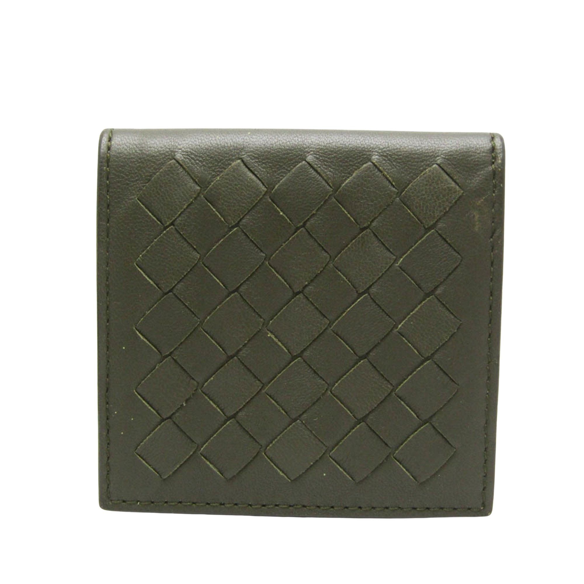 Bottega Veneta Intrecciato Khaki Leather Wallet (Pre-Owned) Size ONE SIZE - 1 Thumbnail