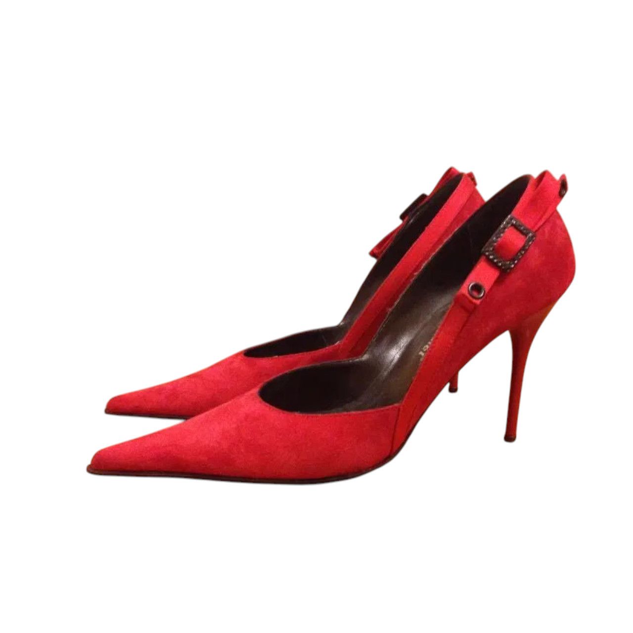 Other leather pumps red suede us sz 8.5 / eur 39 Size US 8.5 / IT 38.5 - 3 Thumbnail