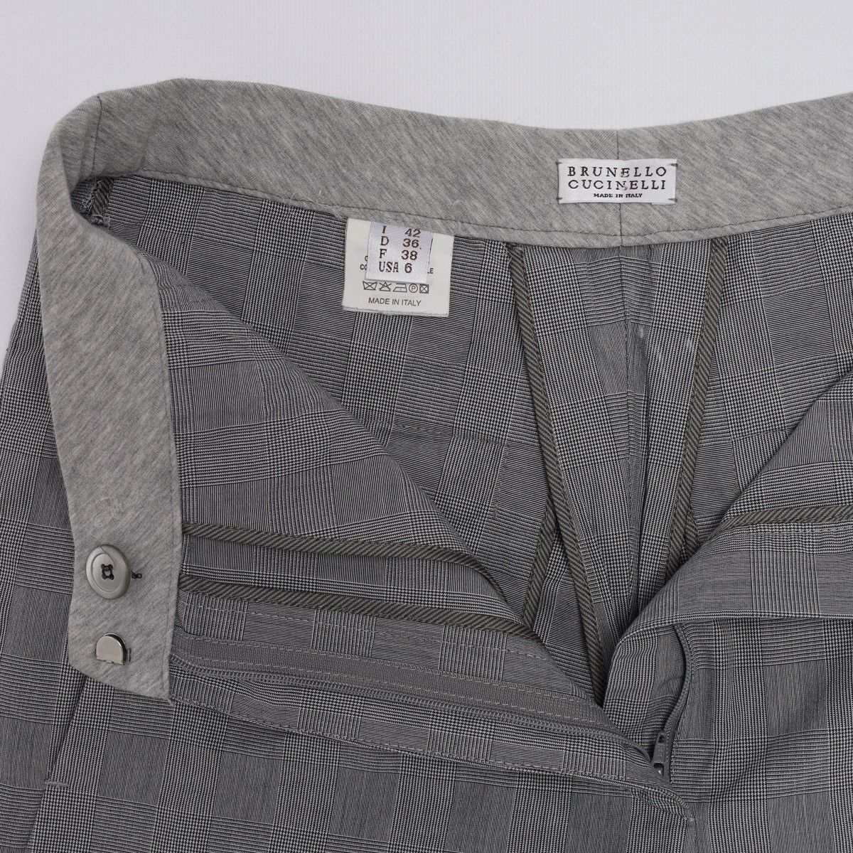 Brunello Cucinelli Brunello Cucinelli Cotton Shorts Grey Plaid Check Size 26" / US 2 / IT 38 - 11 Thumbnail