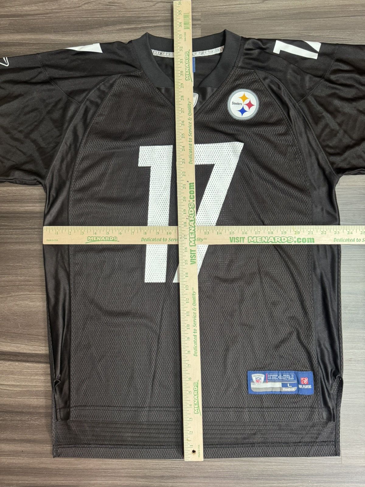 Reebok Reebok Mike Wallace #17 Pittsburgh Steelers NFL Home Jersey Size US L / EU 52-54 / 3 - 6 Thumbnail