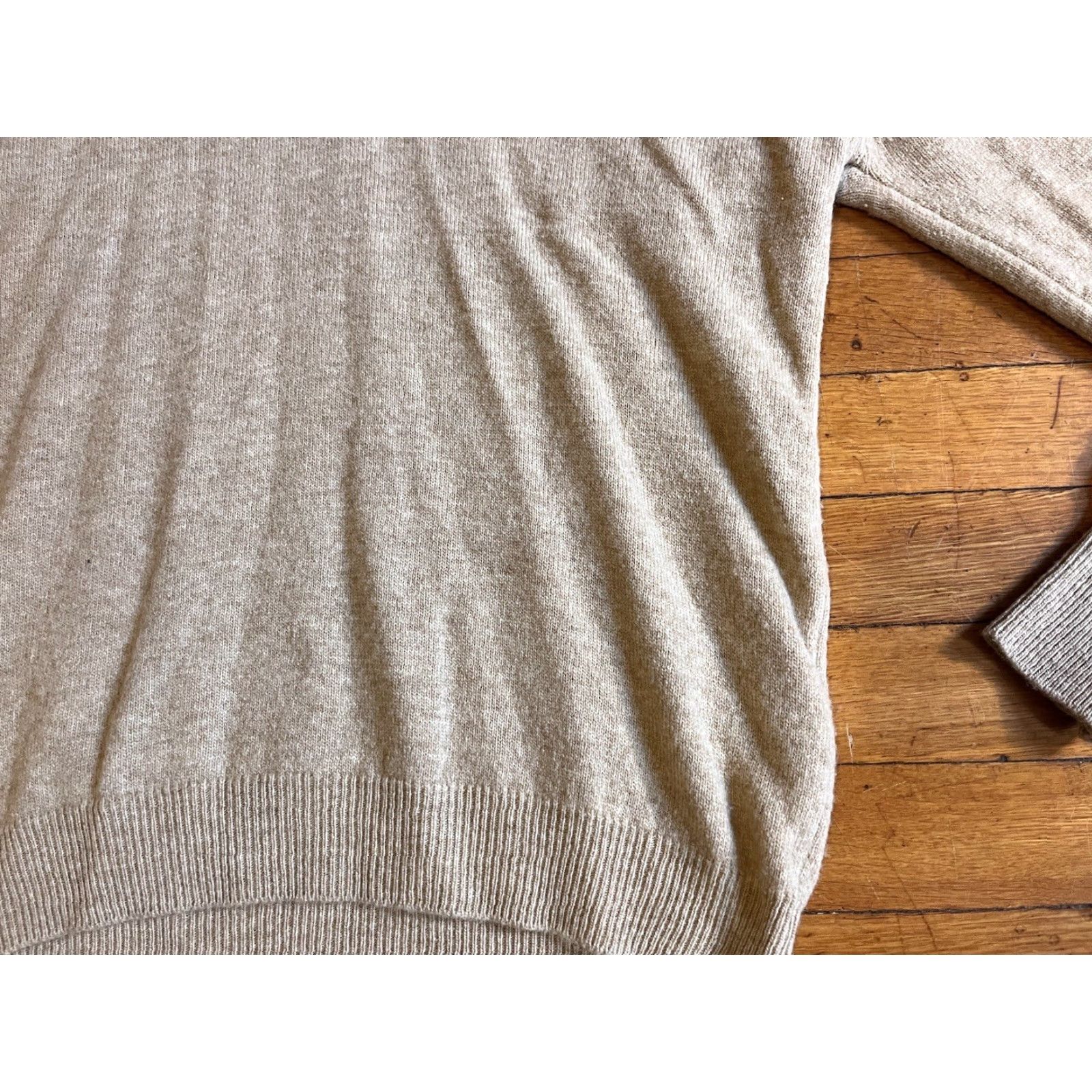 Vintage VINTAGE St Michael Sweater Mens 40 L Beige Wool V-Neck Pullover Knit Casual Long Sleeve Heavyweight Winter Size US L / EU 52-54 / 3 - 3 Thumbnail