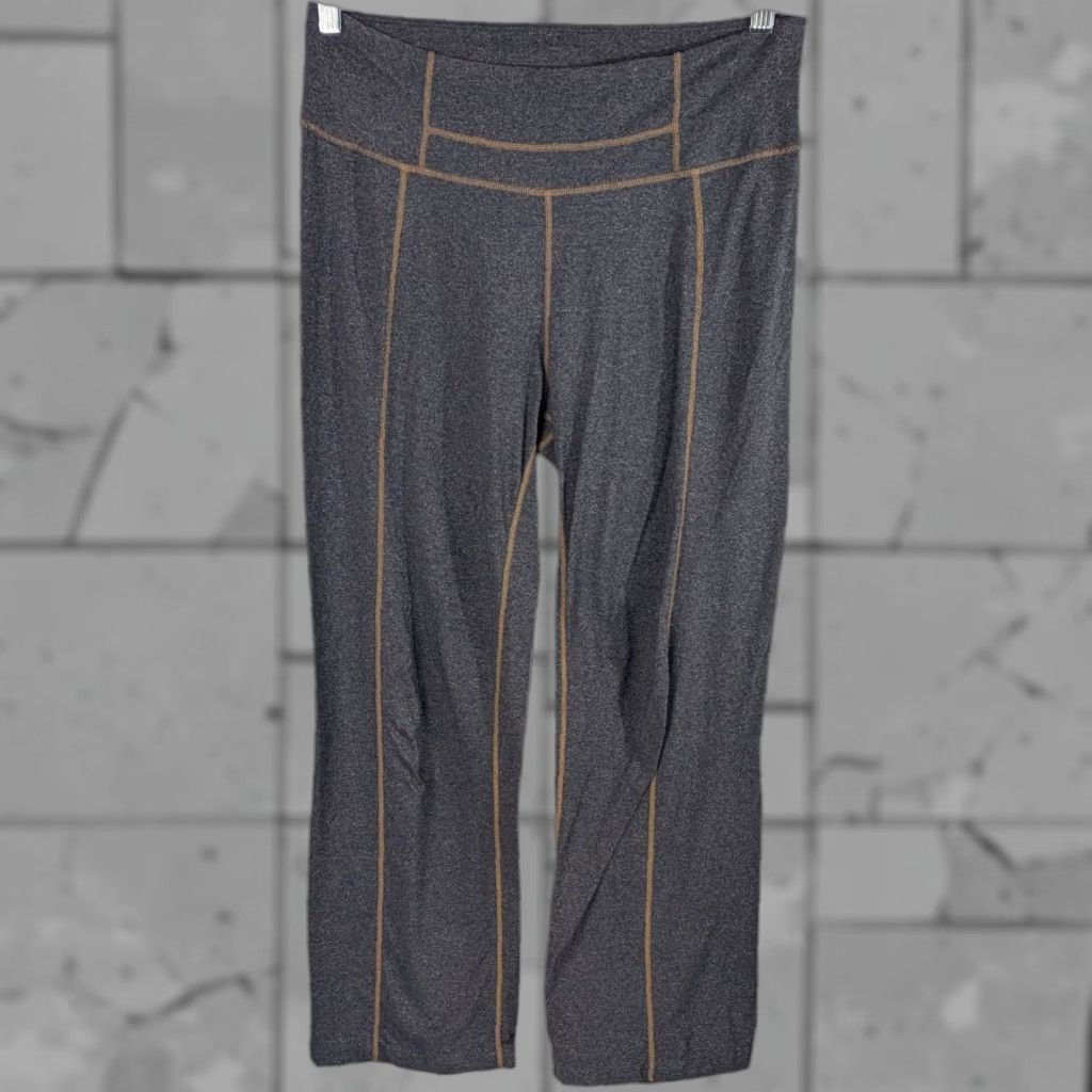 Prana Pants Leggings Yoga Wide Leg Dark Gray Womens S Back Pockets Loose Casual Activewear in Grey (Size 28)