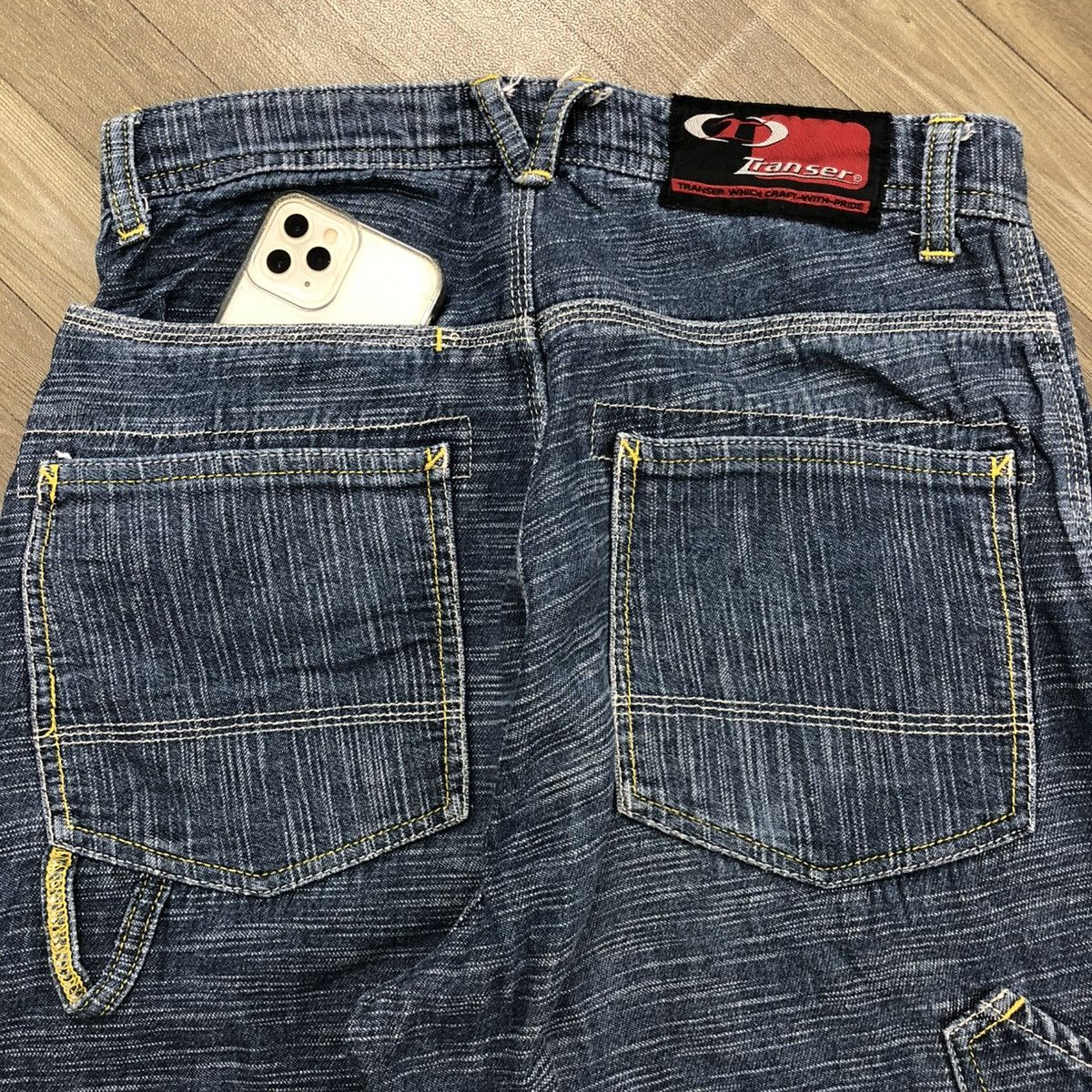 Carhartt × Japanese Brand Vintage Transer Double Knee Carpenter Baggy Jeans Y2K Size US 27 - 10 Thumbnail