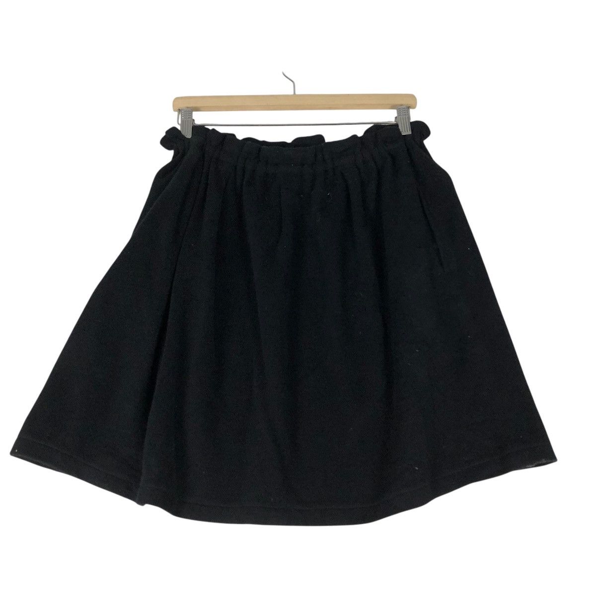 Yohji Yamamoto 🔥RICH BLACK VINTAGE SHORT SKIRT WOOL YOHJI YAMAMOTO Size 30" / US 8 / IT 44 - 2 Thumbnail