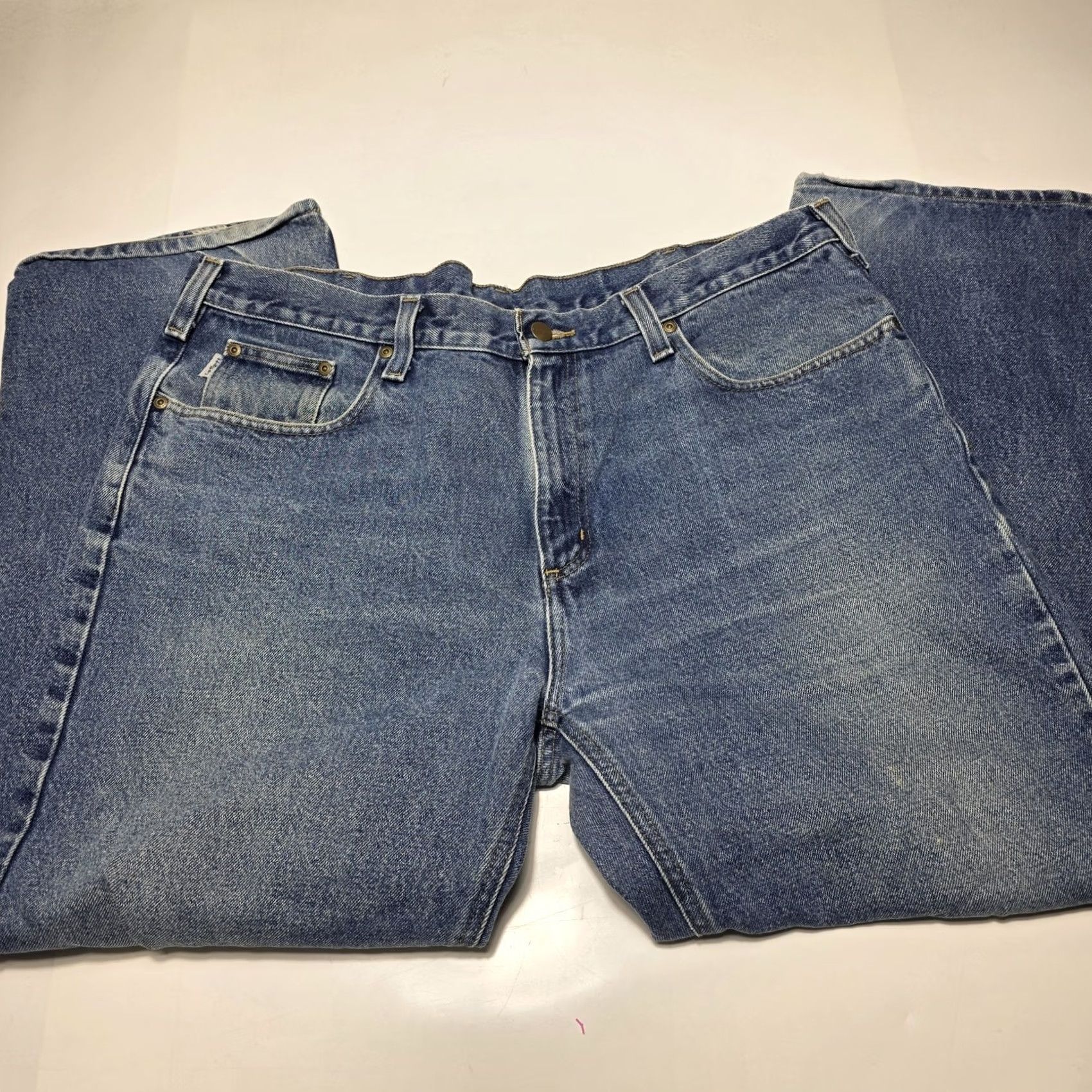 Carhartt Carhartt Jeans Mens 40x30 B460 DVB Blue Relaxed Fit Straight Leg Cotton Denim Size US 40 / EU 56 - 3 Thumbnail