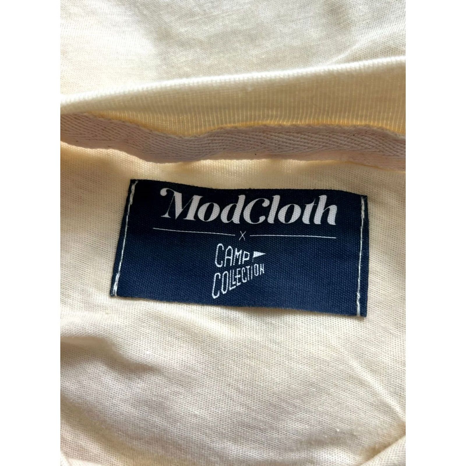 Vintage Modcloth x Camp Collection Mens Sweater Beige Size 2XL Long Sleeve Pullover Shirt Size US XXL / EU 58 / 5 - 2 Thumbnail