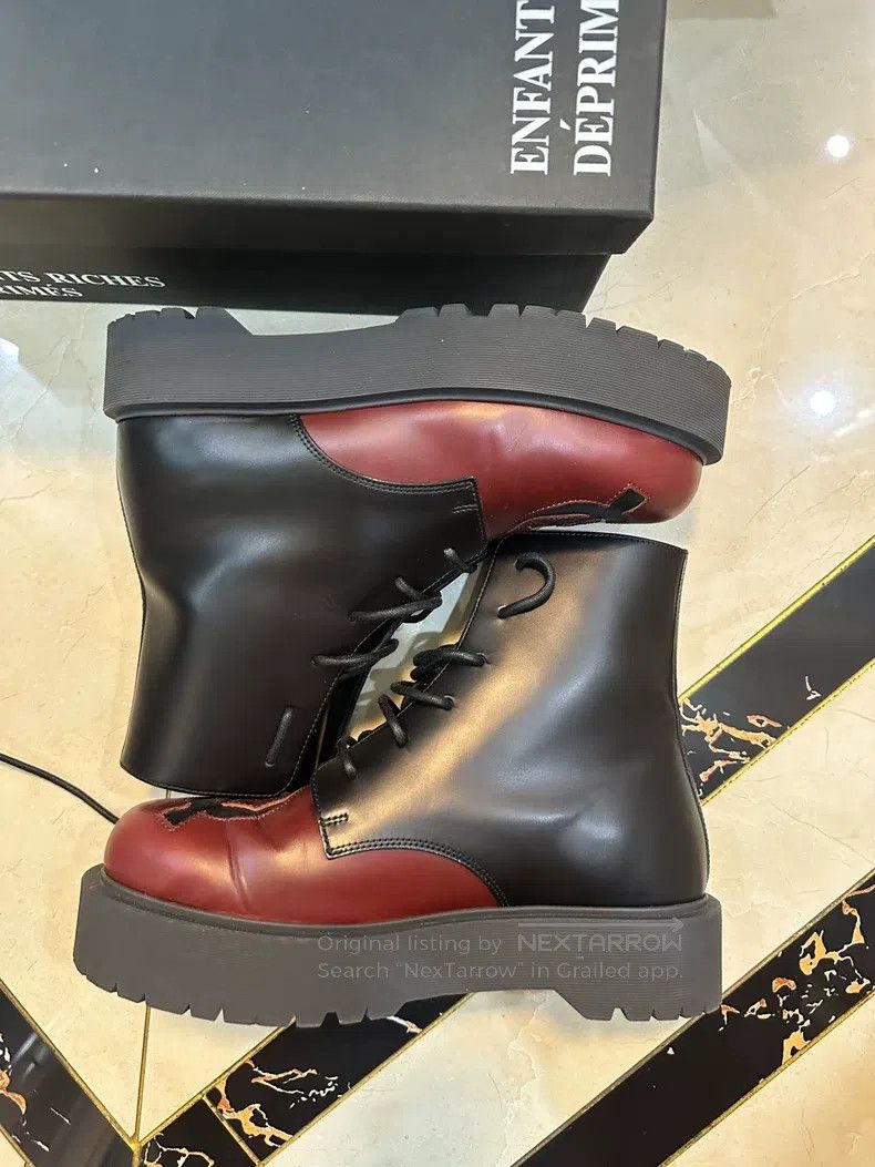 Enfants Riches Deprimes Enfants Riches Deprimes Black and red patchwork boots Size US 8 / EU 41 - 4 Thumbnail