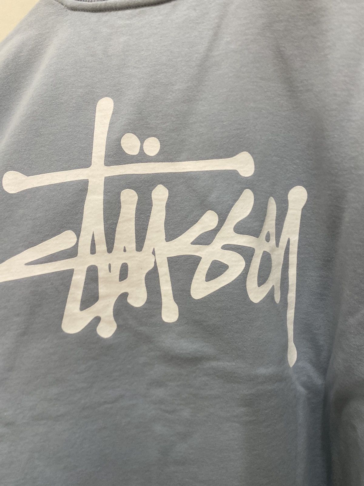 Stussy Stüssy Basic Logo sweatshirt, size XL, light blue, used Size US XL / EU 56 / 4 - 13 Thumbnail