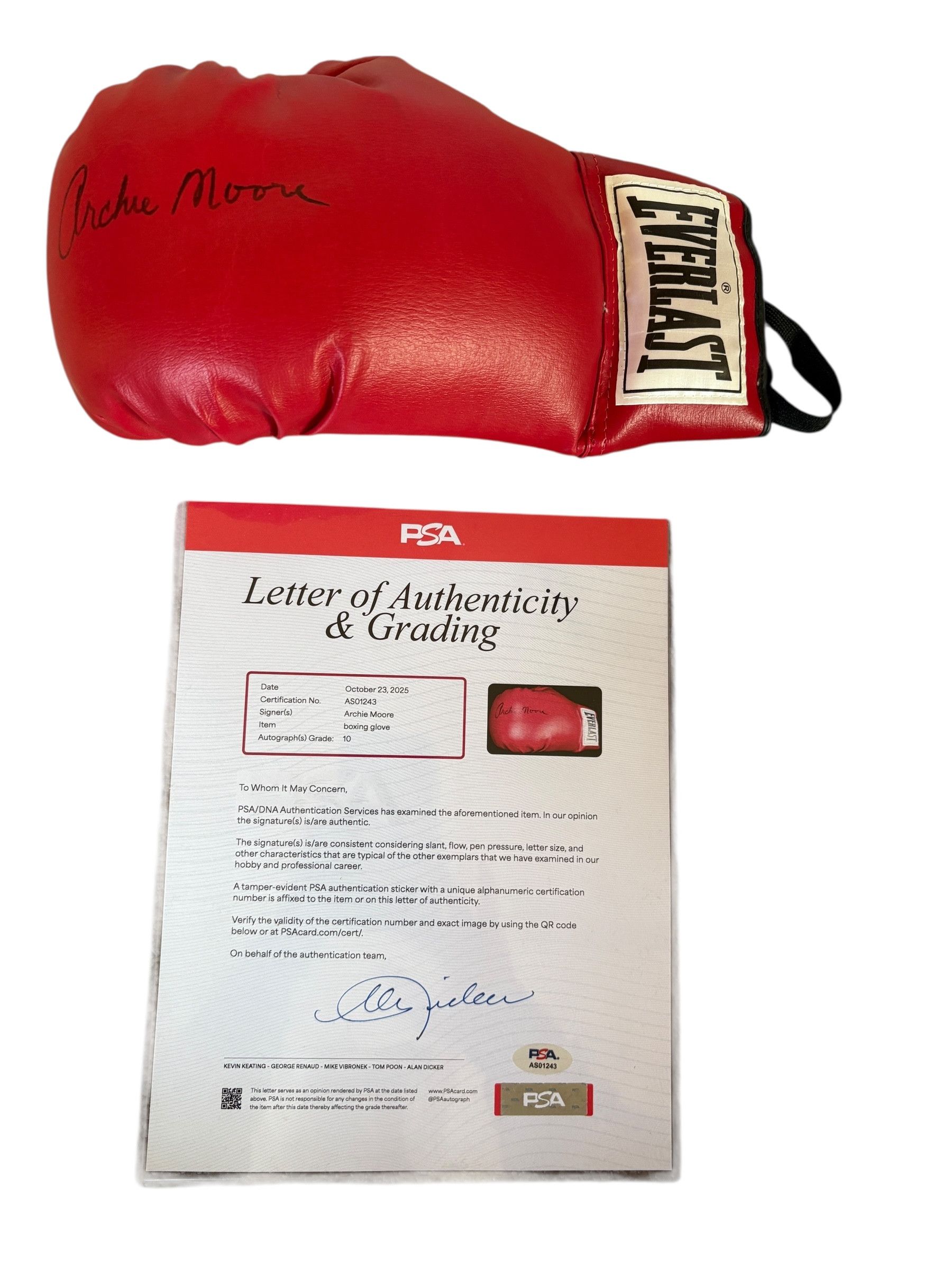 Everlast Archie Moore Autograph Boxing Glove Size ONE SIZE - 1 Thumbnail