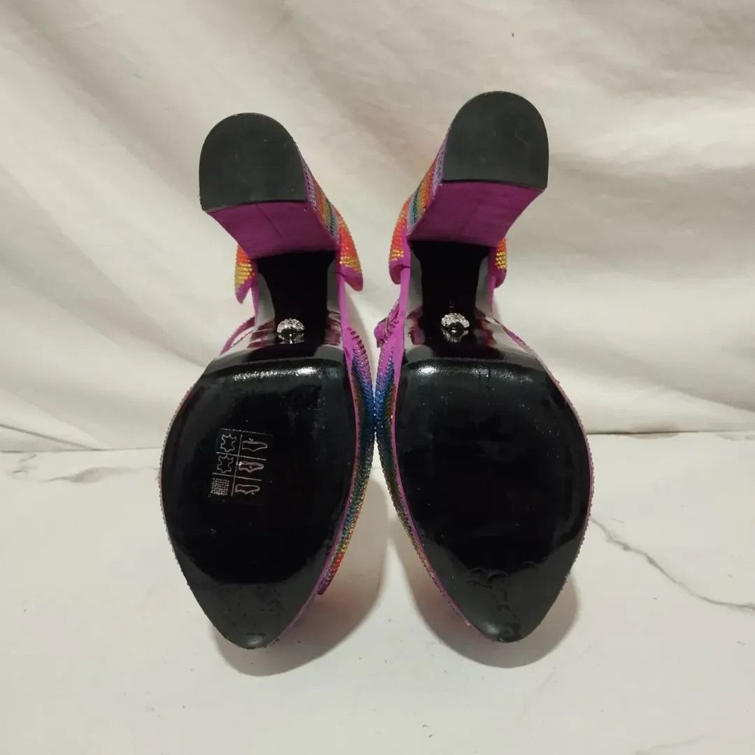 Philipp Plein Philipp Plein 120mm Cryst-Embelished Waves Rainbow Platform Size US 9 / IT 39 - 7 Thumbnail