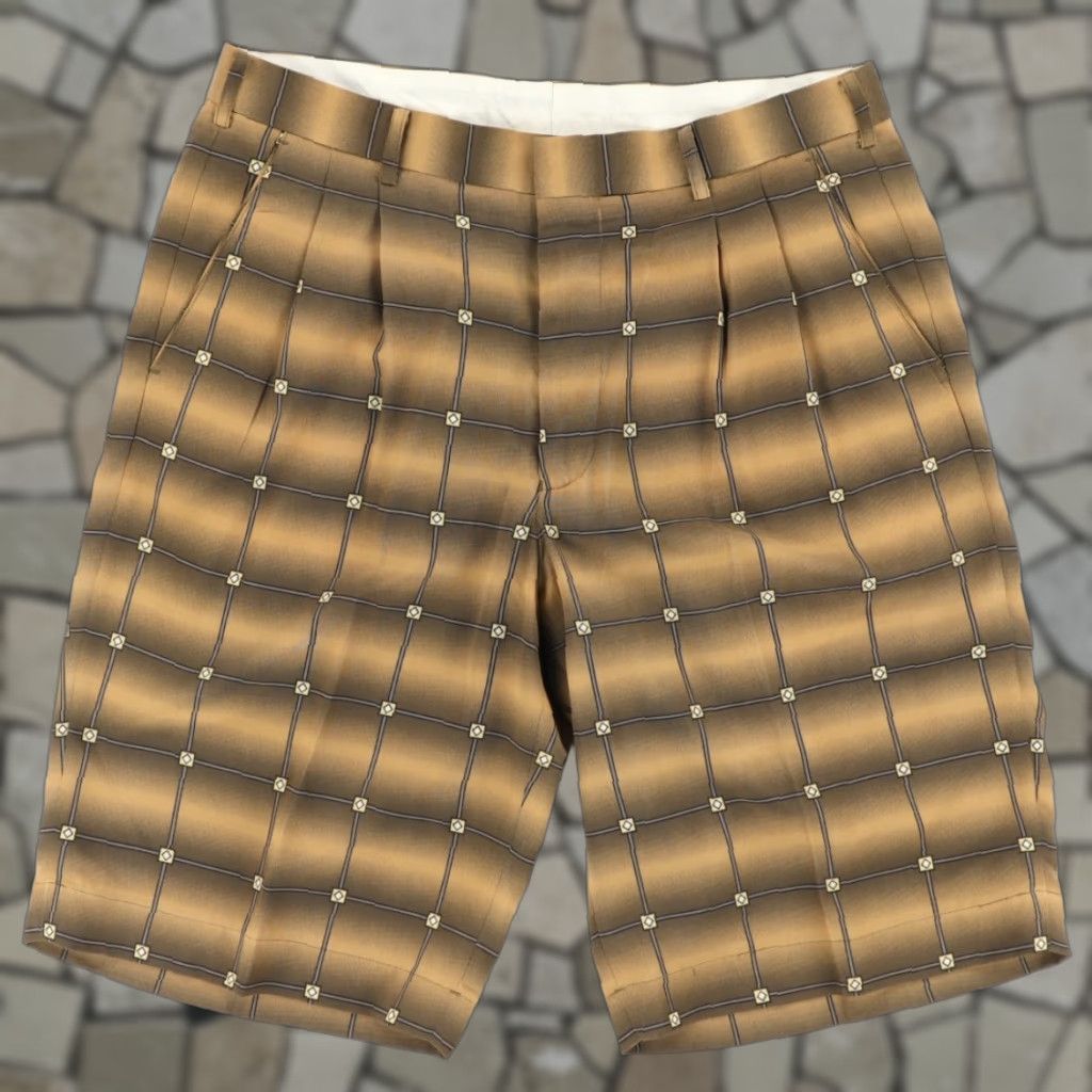 Vintage VTG The Point 70s Polyester Microfiber Golf Shorts Brown All Over Print Men's 32 Size US 32 / EU 48 - 1 Thumbnail