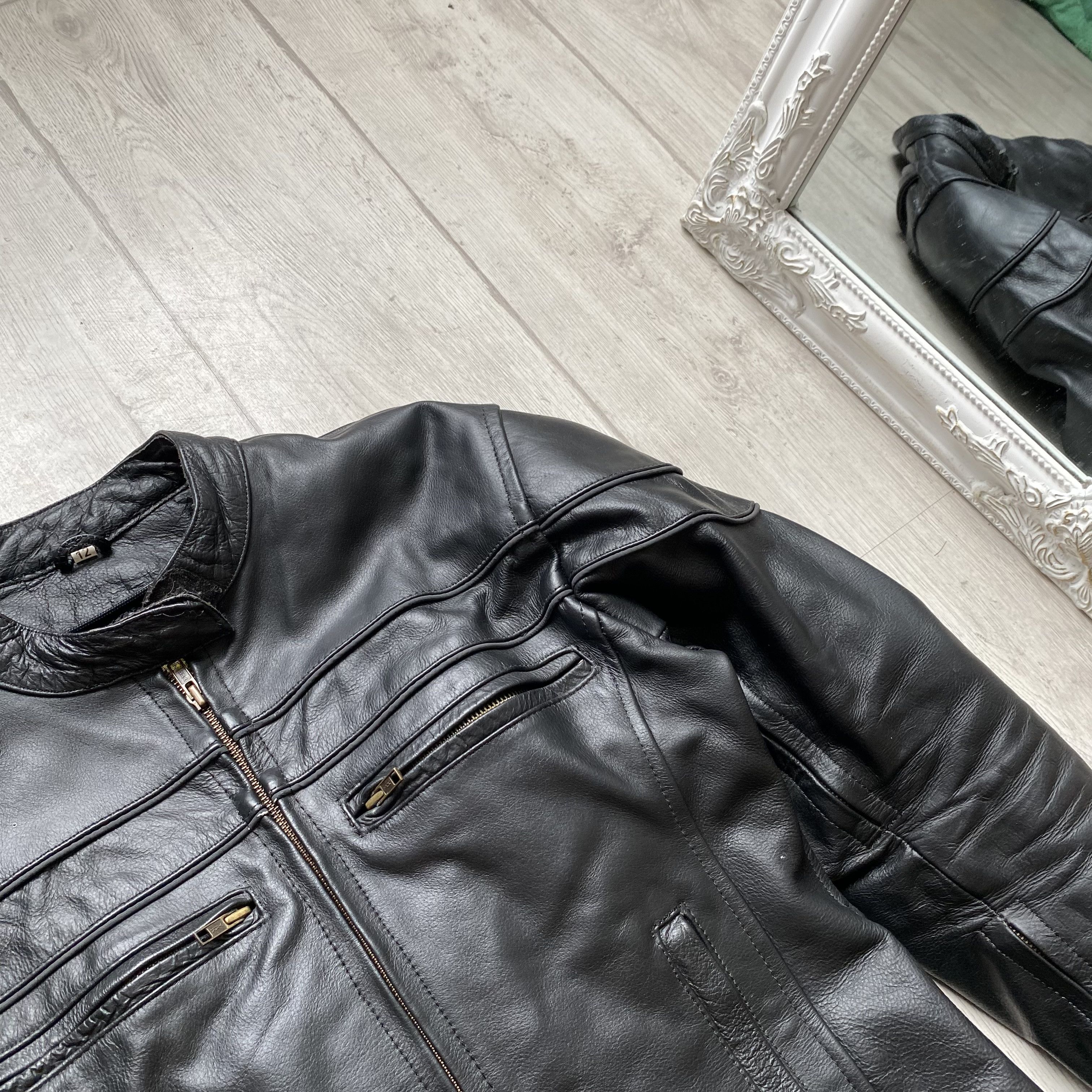 Harley Davidson 🏍️Vintage Leater Biker Jacket Moto Racing Avant-garde Size M / US 6-8 / IT 42-44 - 7 Thumbnail