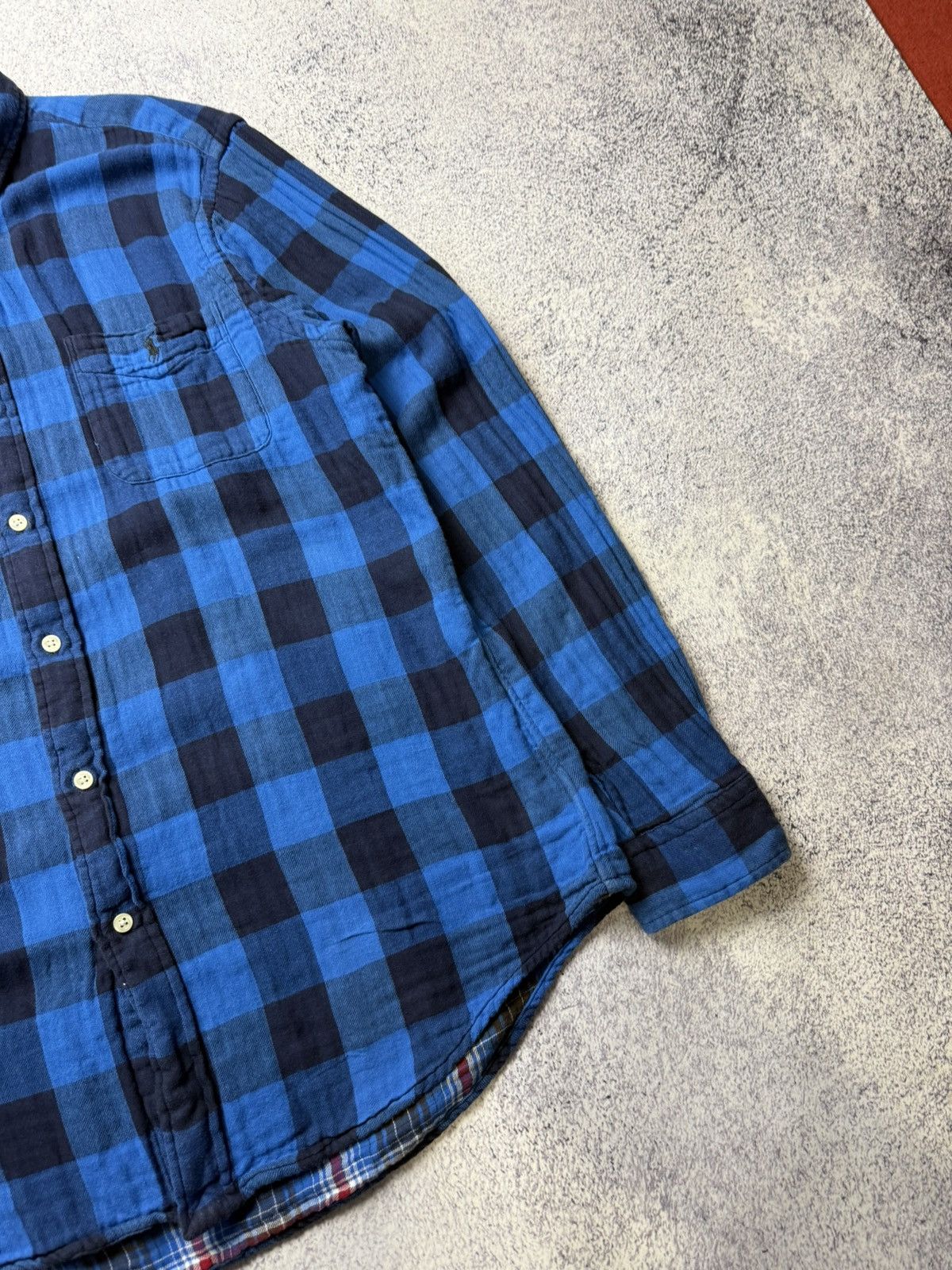 Flannel Vintage RALPH LAUREN Flanel Plaid Shirt USA Size US L / EU 52-54 / 3 - 18 Thumbnail