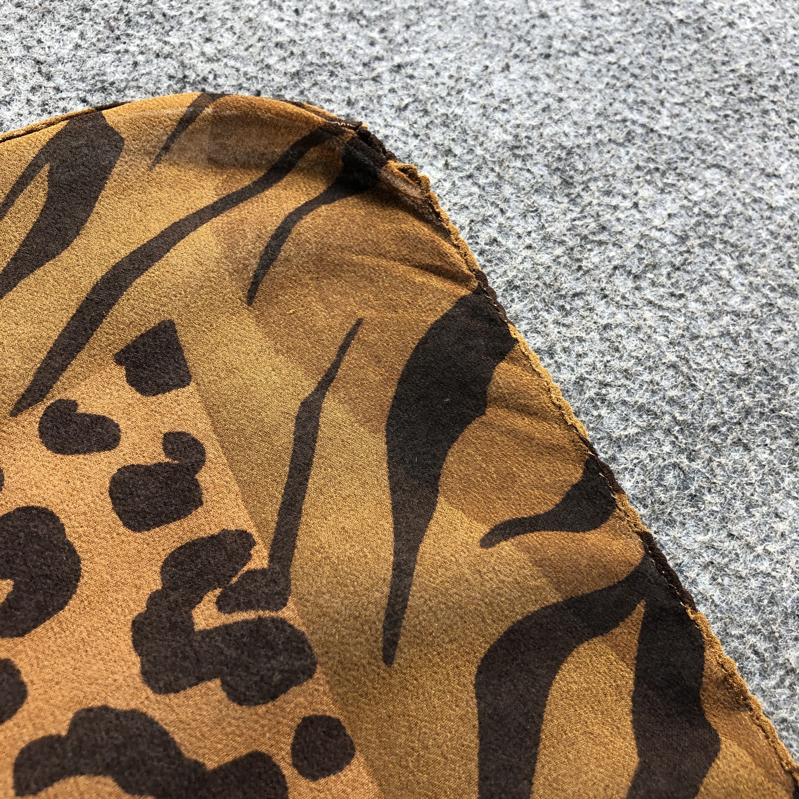 Vintage Safari Animals Scarf M1108 Size ONE SIZE - 7 Thumbnail