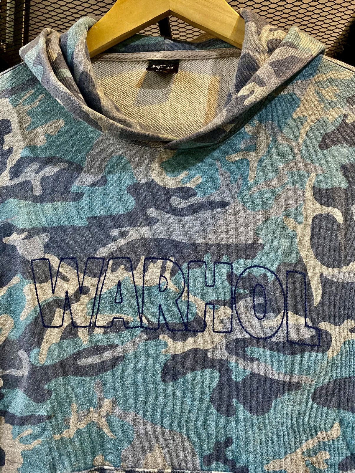 Japanese Brand Andy Warhol x SPRZNY Camo Blue Print Hoodie Japanese Size US L / EU 52-54 / 3 - 2 Thumbnail
