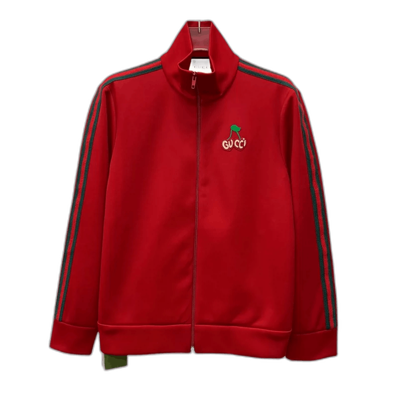 Gucci Gucci Red Cherry Embroidered Zip Jacket-2506 Size S / US 4 / IT 40 - 1 Thumbnail