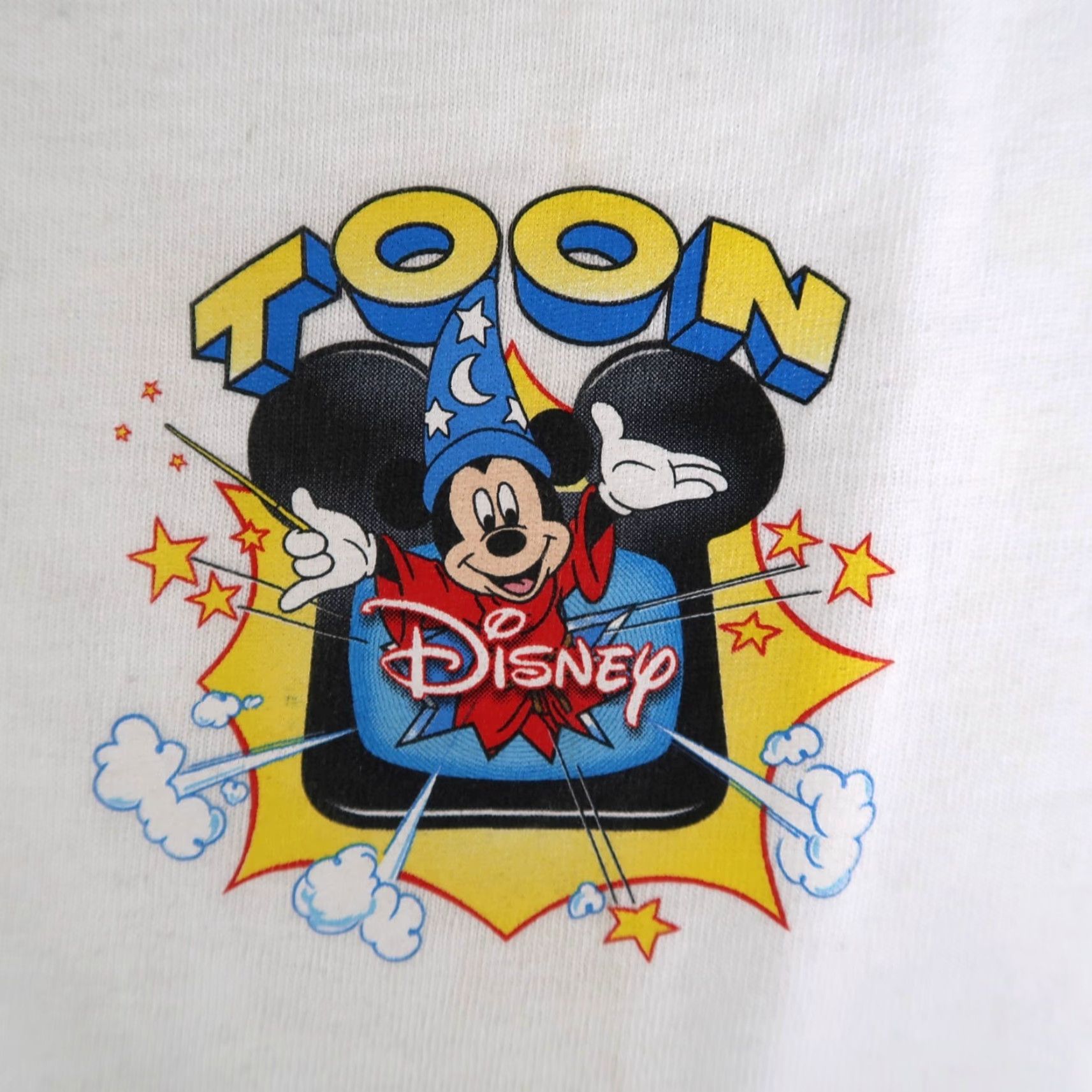 Disney VINTAGE Disney T-Shirt Mens XL White Henley Long Sleeve Mickey Mouse 90s Cartoon Logo Size US XL / EU 56 / 4 - 3 Thumbnail