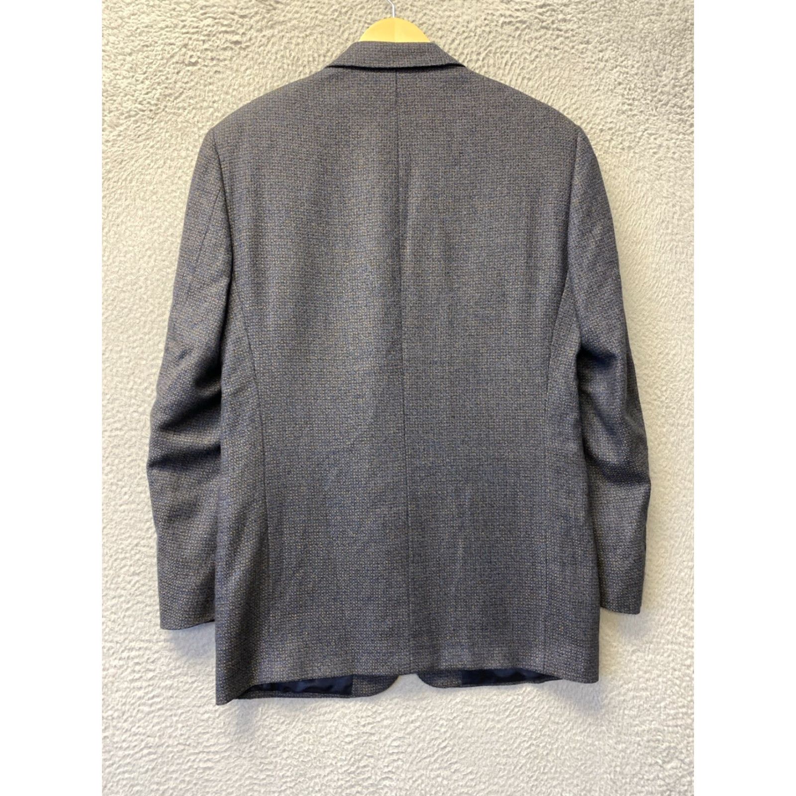 Tallia Tallia Suit Jacket Blazer Men's Regular Fit Wool 44 Gray Geometric Two-Button Classic Wedding Size 44R - 5 Thumbnail