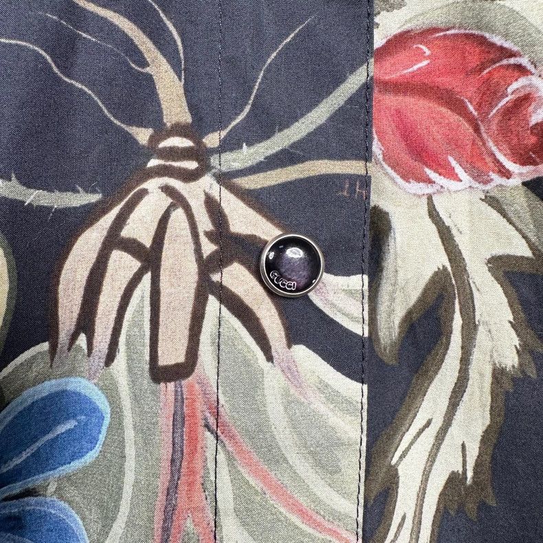 Gucci GucciMulberry silk morning glory print lapel shirt shirt 25 Size US XXS / EU 40 - 3 Thumbnail