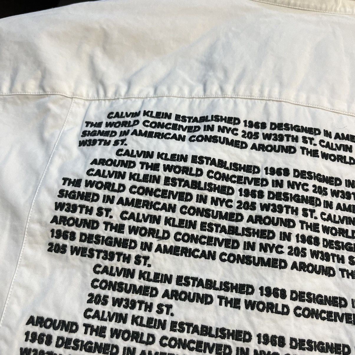 Raf Simons CALVIN KLEIN 205W39NYC Embroidered History Shirt Size US M / EU 48-50 / 2 - 6 Thumbnail