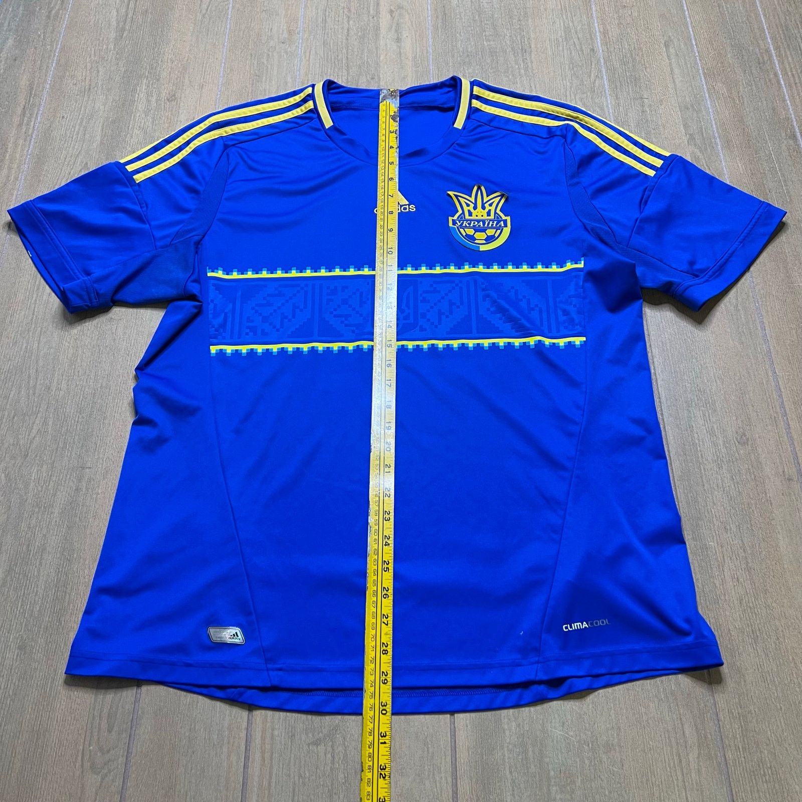 Adidas Ukraine Jersey Away football Soccer shirt 2012 Adidas Sz XL Size US XL / EU 56 / 4 - 6 Thumbnail