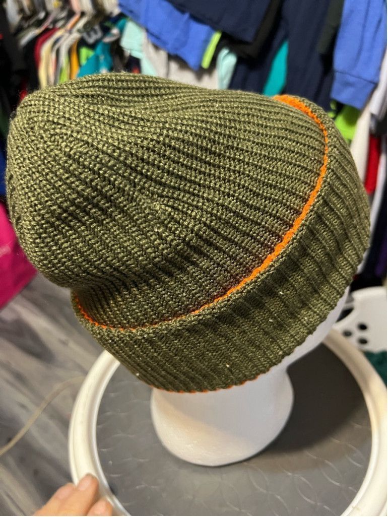 Other Unisex Unbranded Beanie Hat One Size Green Orange Size ONE SIZE - 2 Thumbnail