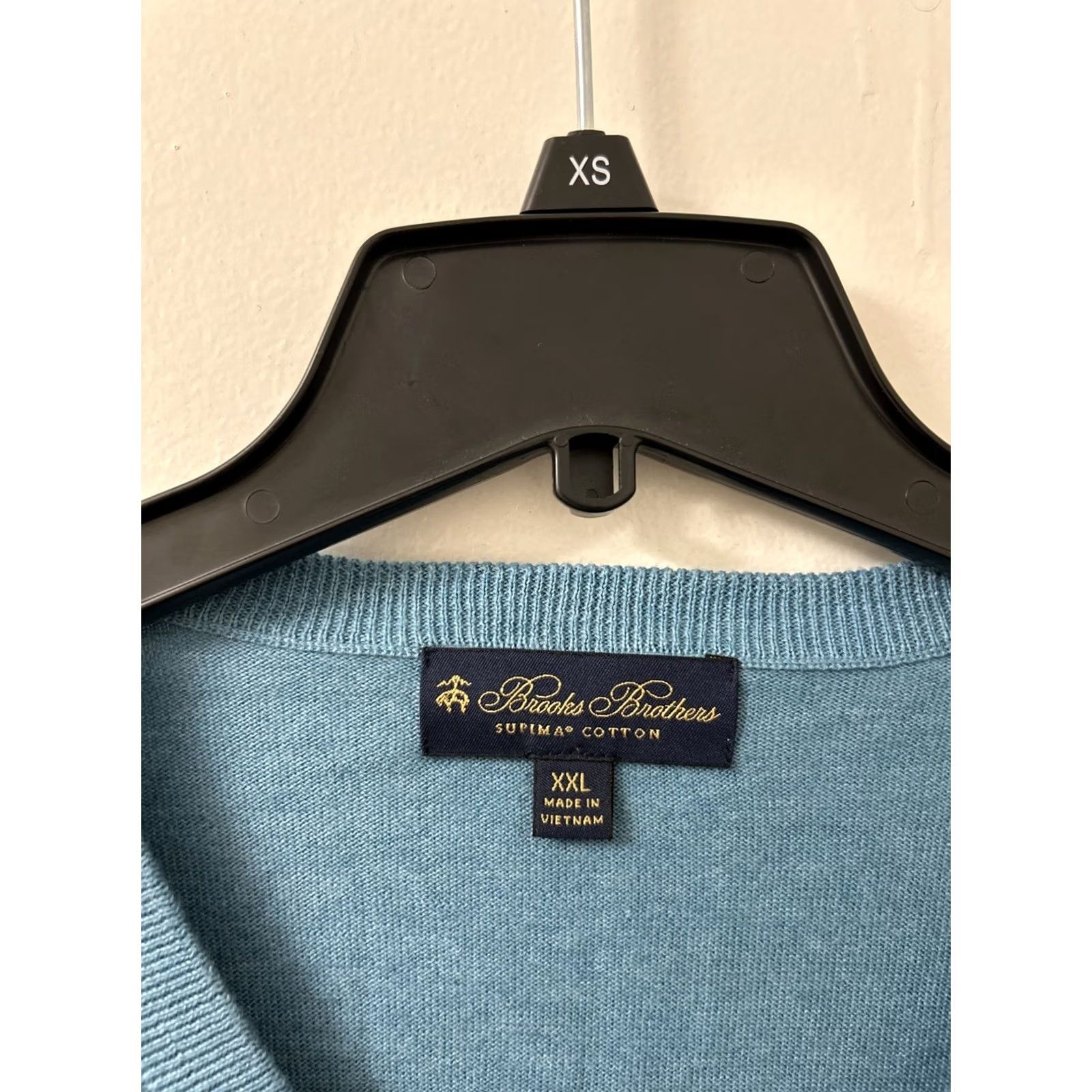 Brooks Brothers Brooks Brothers Sweater Mens 2XL Blue Supima Cotton V-Neck Pullover Sweatshirt Size US XXL / EU 58 / 5 - 5 Thumbnail