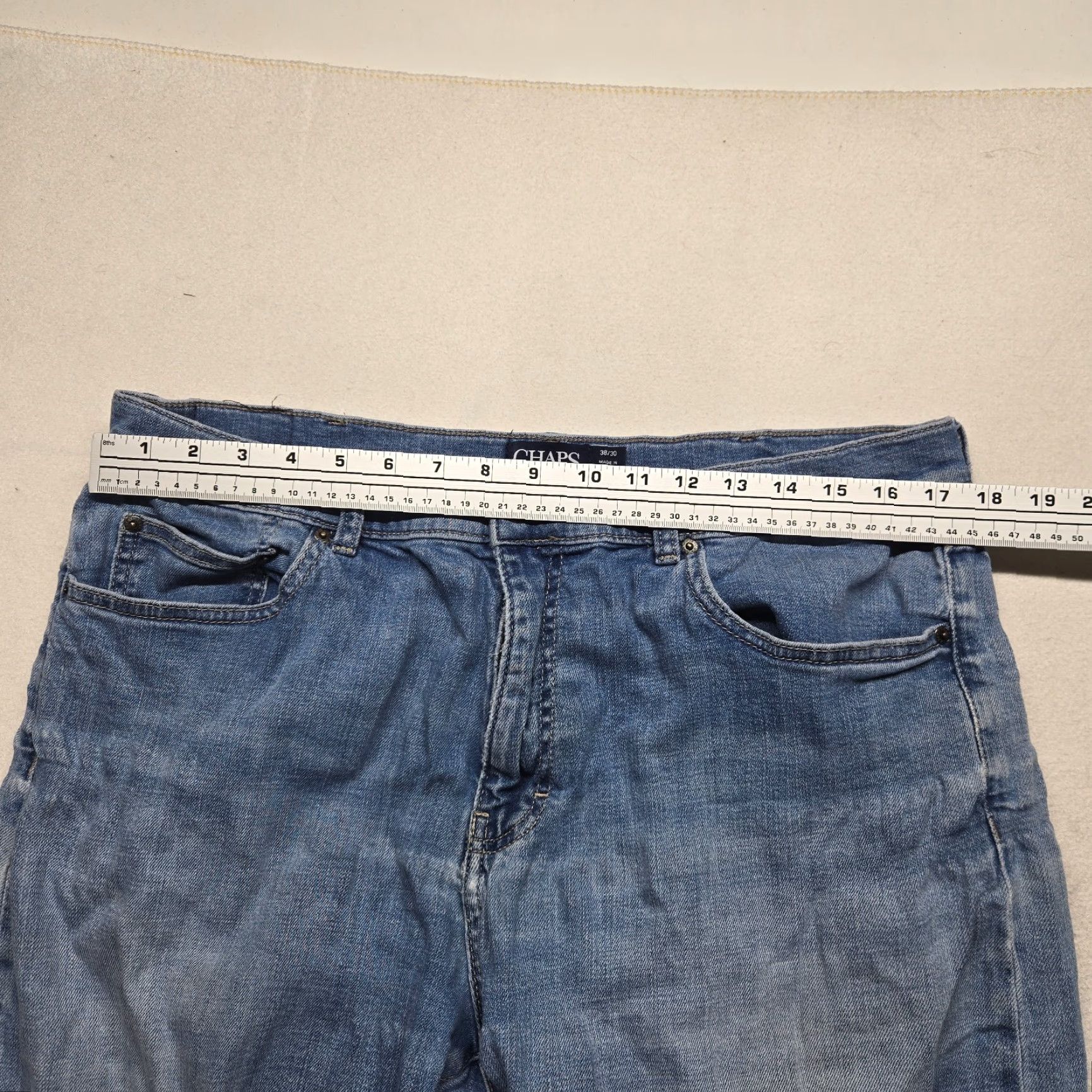 Chaps Chaps Jeans Blue Denim Straight Leg Medium Wash Casual Men's 38 X 30 Size US 38 / EU 54 - 5 Thumbnail