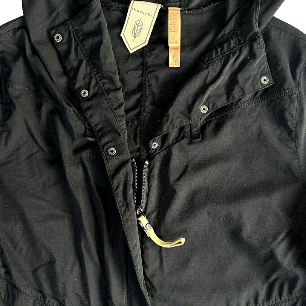 Other Indyeva Podroz 1/2 Zip Black Jacket Hooded Pocket DWR Large Size L / US 10 / IT 46 - 9 Thumbnail