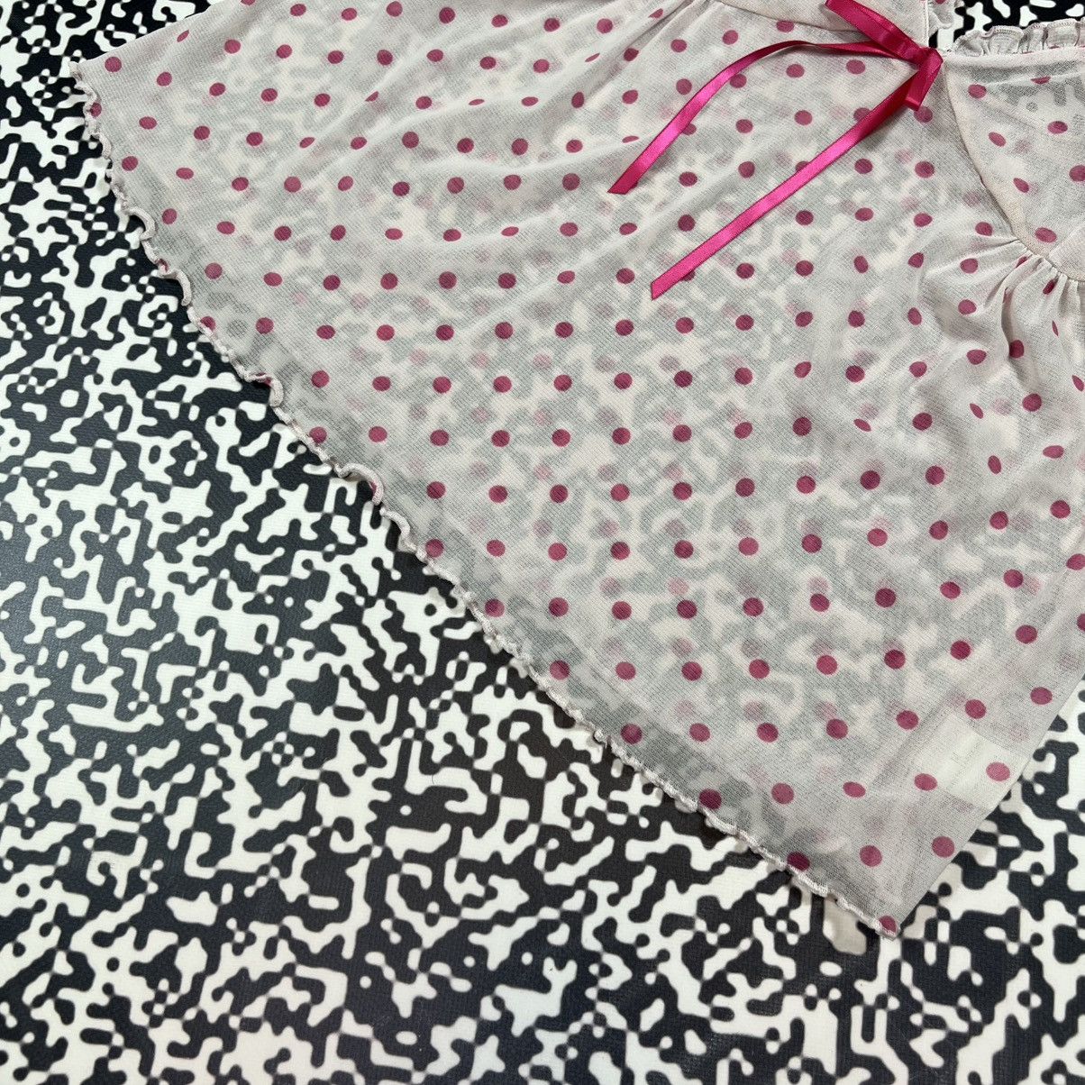 Vintage Vintage Y2K Sexy Mesh Dot Night Retro Tank Top 90s Style Size M / US 6-8 / IT 42-44 - 9 Thumbnail