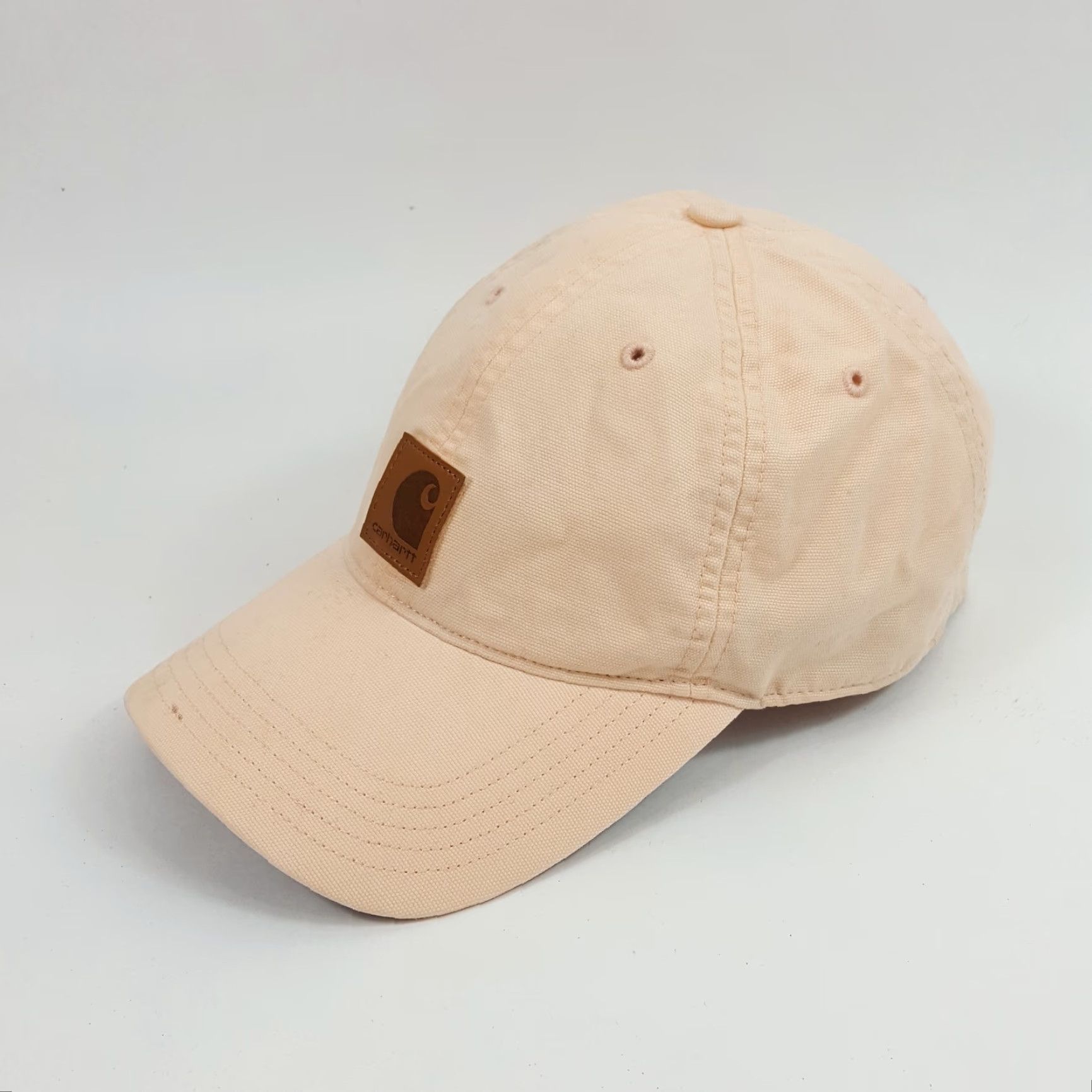 Carhartt VINTAGE Carhartt Baseball Cap Mens One Size Pink Canvas CH Logo Adjustable 90s 00s USA Grunge Workwear Hat Size ONE SIZE - 4 Thumbnail