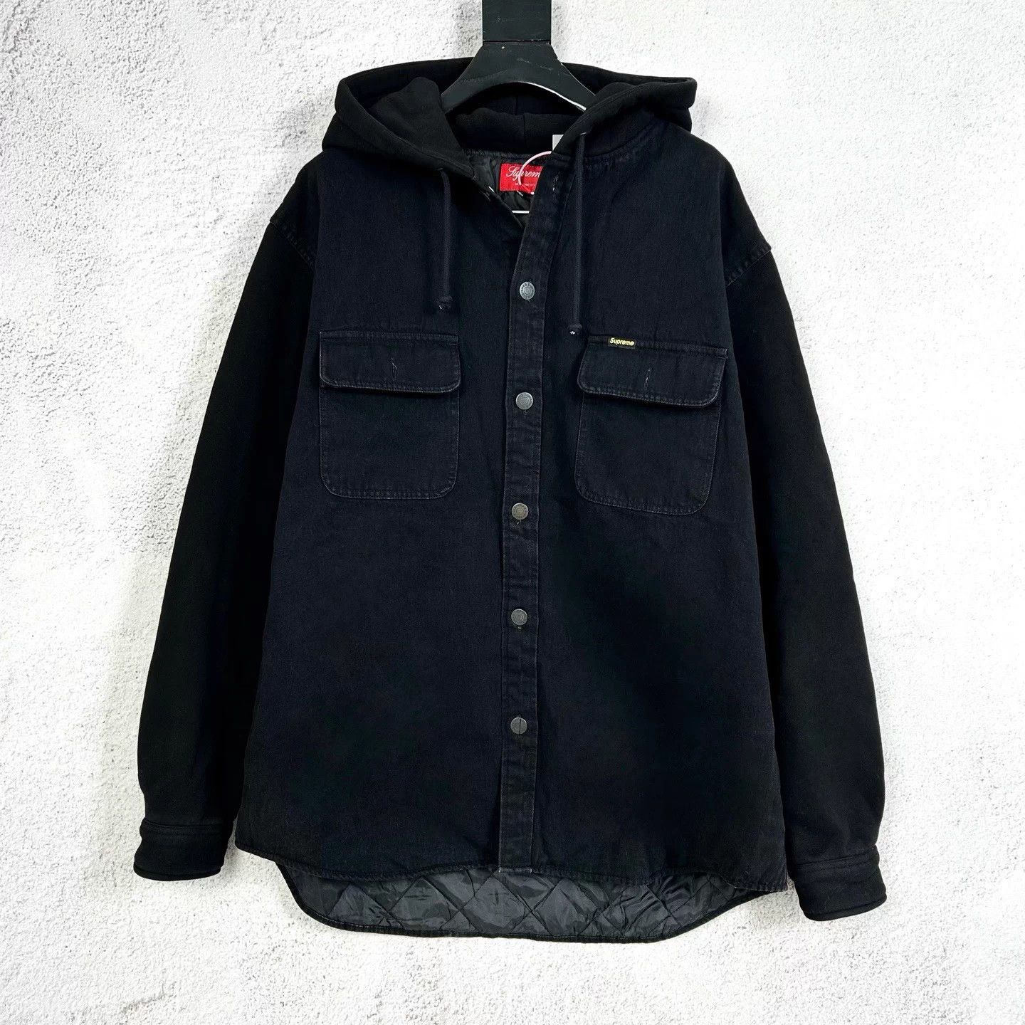 Supreme Supreme 22FW Fleece Denim Hooded Paneled Shirt L Size US L / EU 52-54 / 3 - 1 Thumbnail