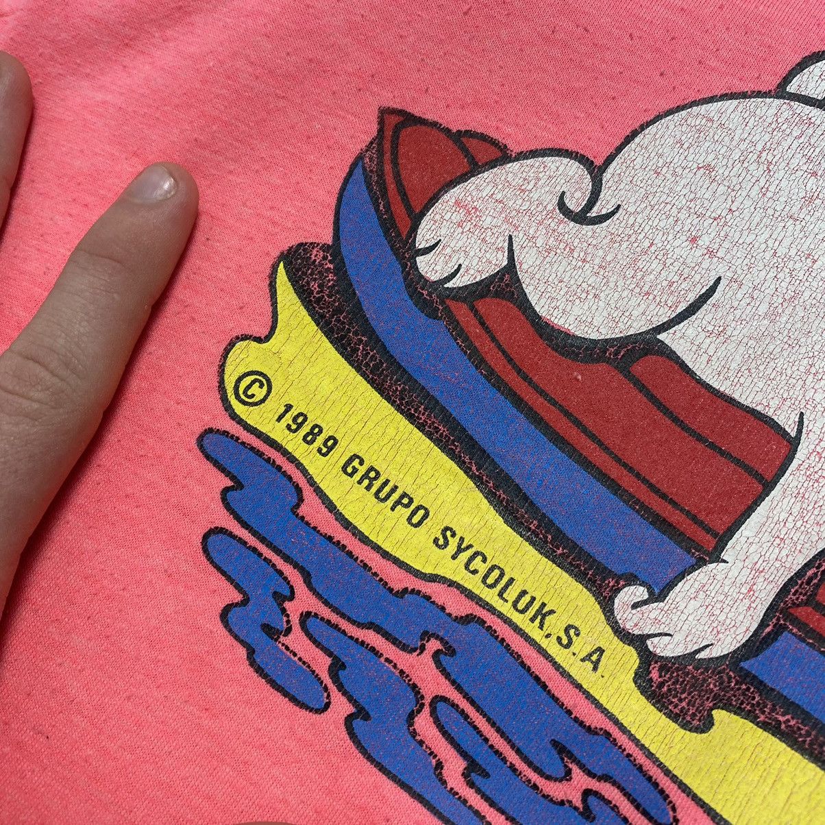 Cartoon Network Vintage Snoopy 1989 Big Logo Humor cartoon tee Size US M / EU 48-50 / 2 - 4 Thumbnail