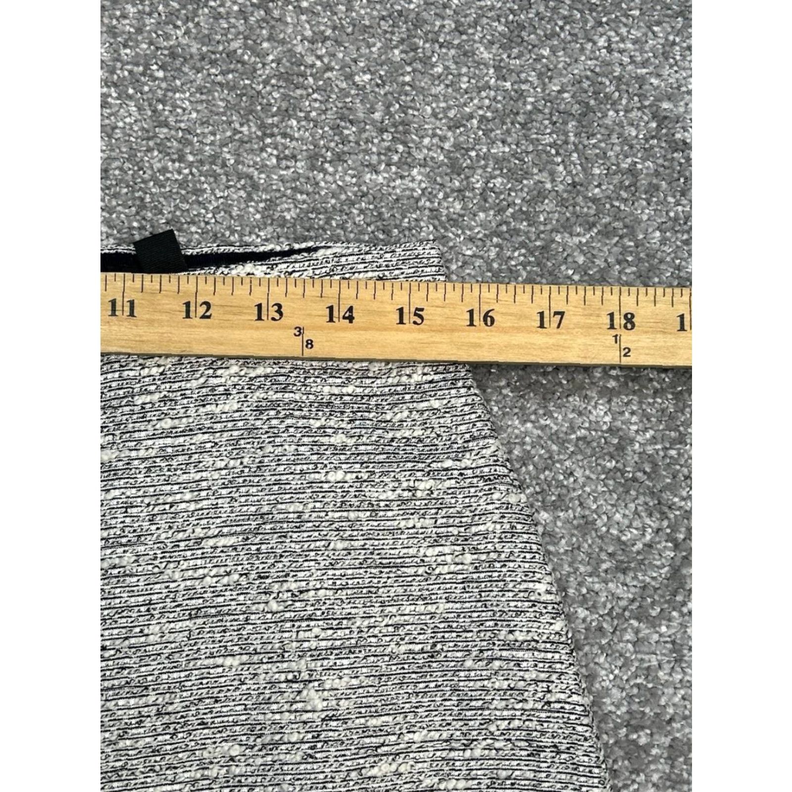J.Crew J.CREW A-Line Skirt Womens 10 Gray Tweed Lined Front Slit Back Zip Outdoor New Size 32" / US 10 / IT 46 - 4 Thumbnail