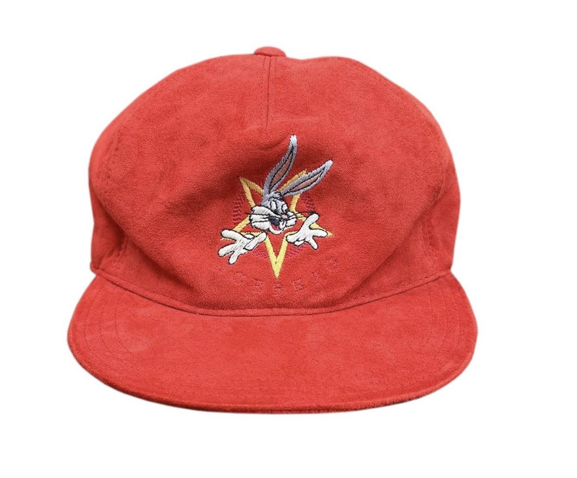 image of Vintage Iceberg Bugs Bunny Red Suede Strapback, Men's