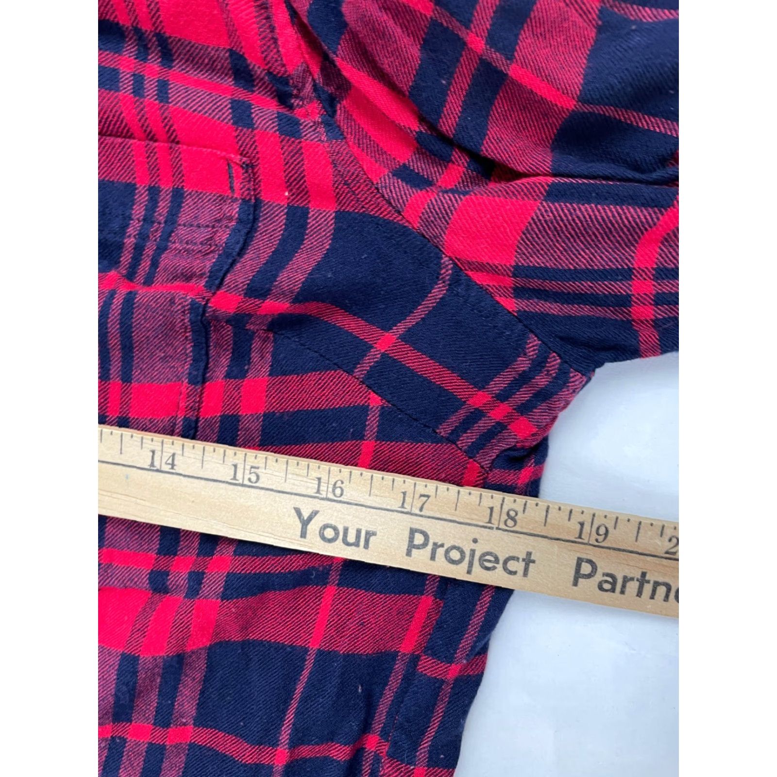Lucky Brand Lucky Brand Shirt Women's S Red Navy Blue Plaid Button-Up Pocket Split Back Size S / US 4 / IT 40 - 6 Thumbnail