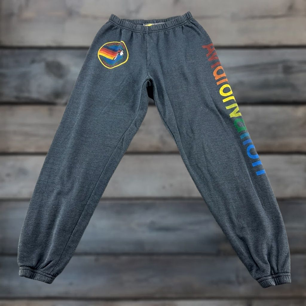 Aviator Nation Aviator Nation Pants Mens L Grey Sweat Jogger Cotton Jersey Stripe NO DRAWSTRING Cotton Polyester blend Tapered Leg Size US L / EU 52-54 / 3 - 1 Thumbnail