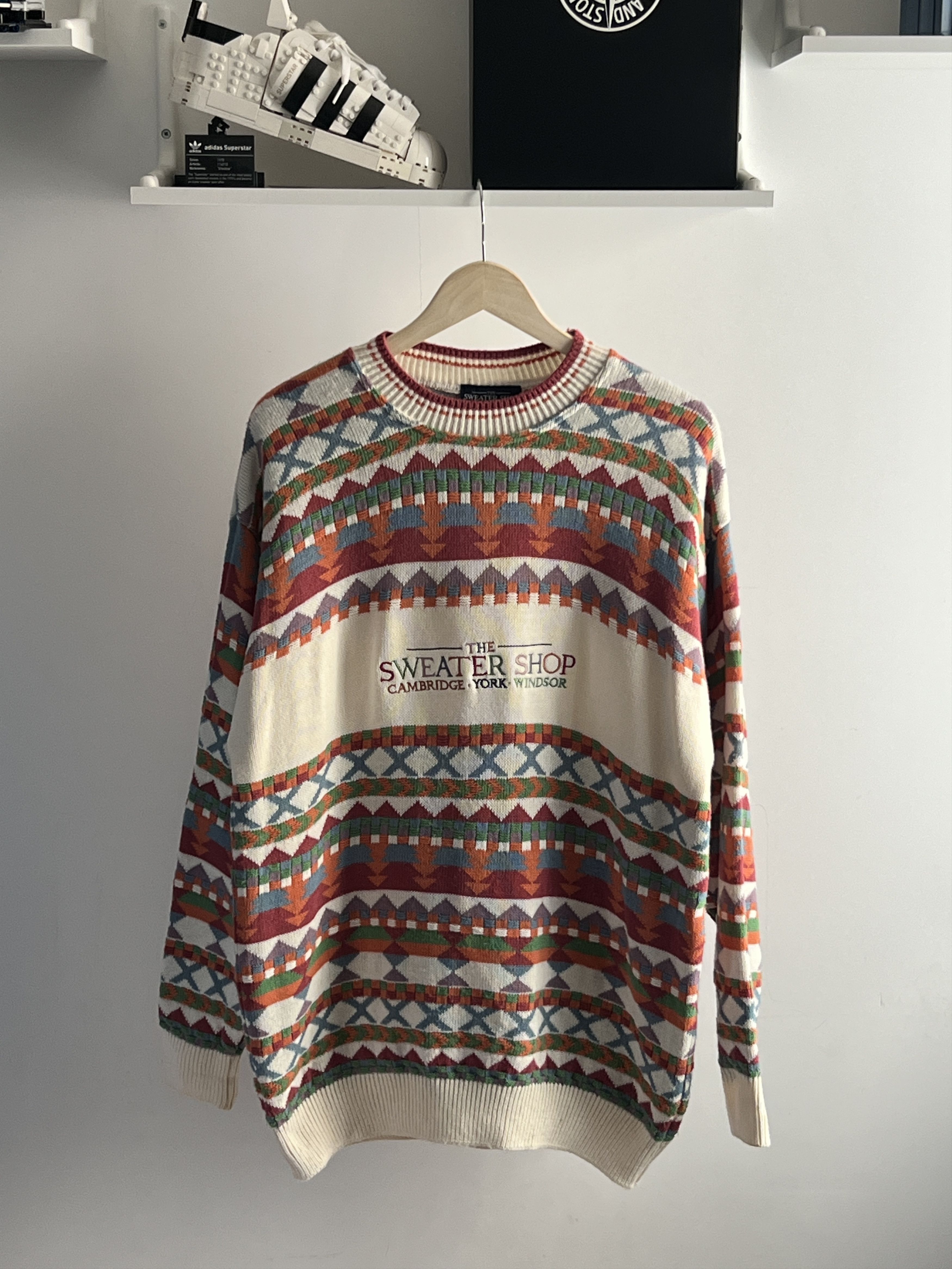 Coogi × Vintage Vintage The Sweater Shop Jumper Striped Pattern Coloured Size US XL / EU 56 / 4 - 1 Thumbnail