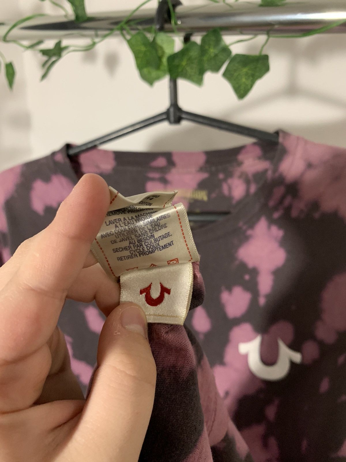 True Religion × Vintage True Religion Tie-Dye T-Shirt- Purple/black Size US L / EU 52-54 / 3 - 6 Thumbnail
