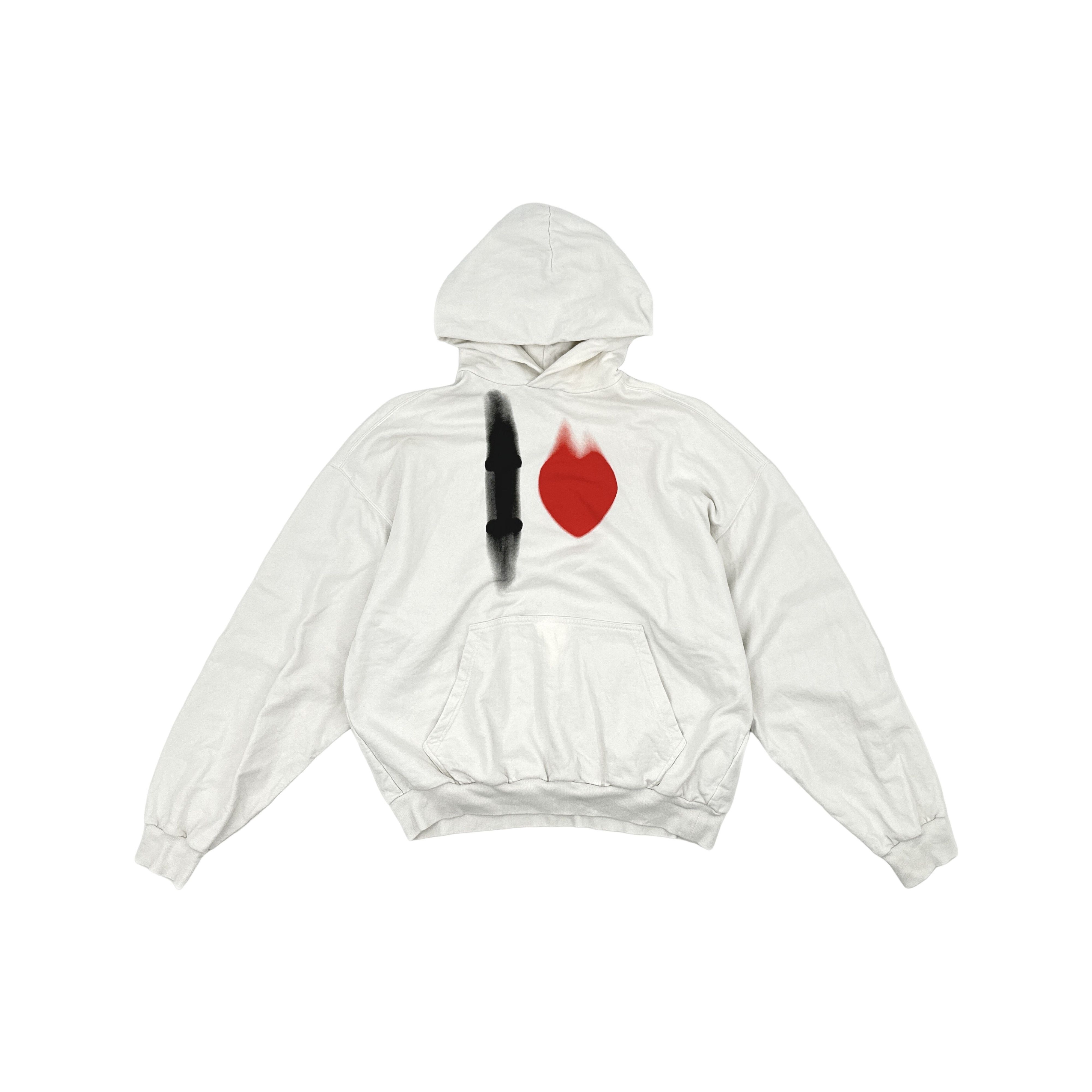 Balenciaga Balenciaga I Love Heart Spray Hoodie XS Size US XS / EU 42 / 0 - 1 Thumbnail