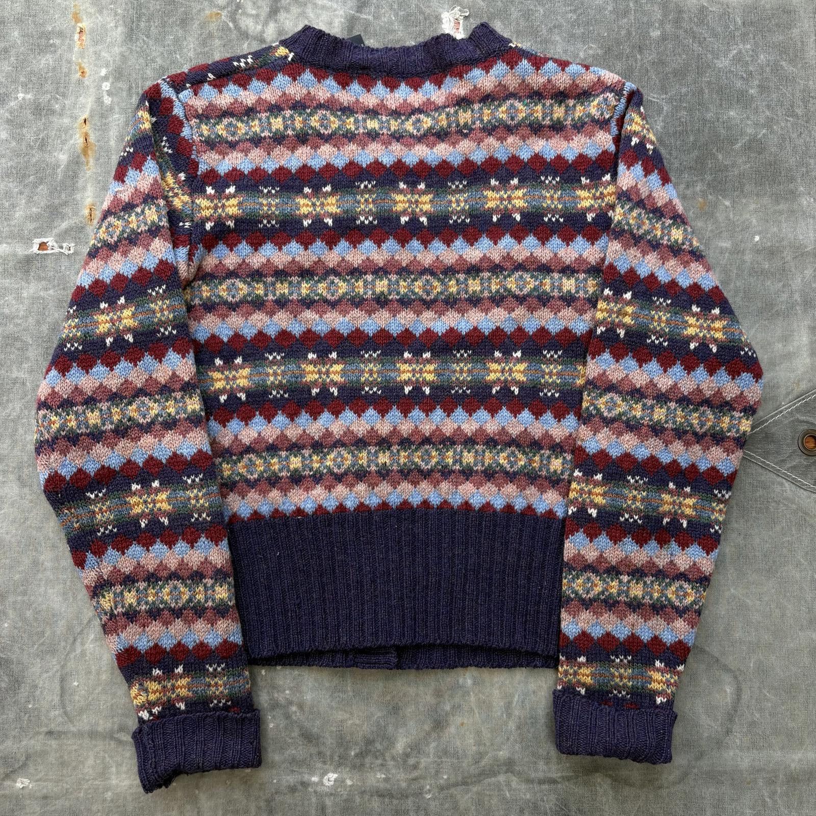 American Eagle Outfitters Vintage 90s American Eagle Wool Fair Isle Sweater Cardigan Size M / US 6-8 / IT 42-44 - 4 Thumbnail